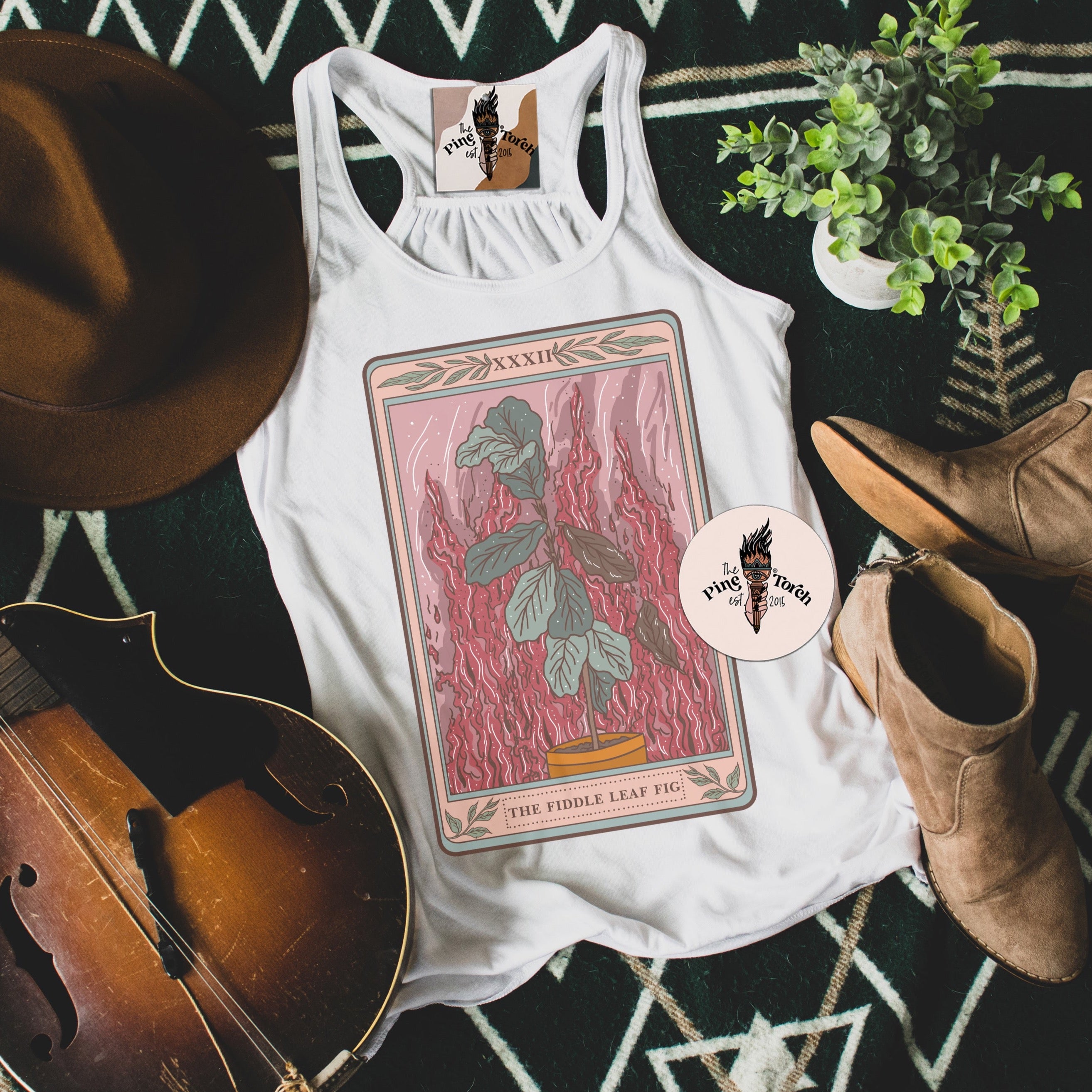 « THE FIDDLE-LEAF FIG » WOMEN'S SLOUCHY or RACERBACK TANK