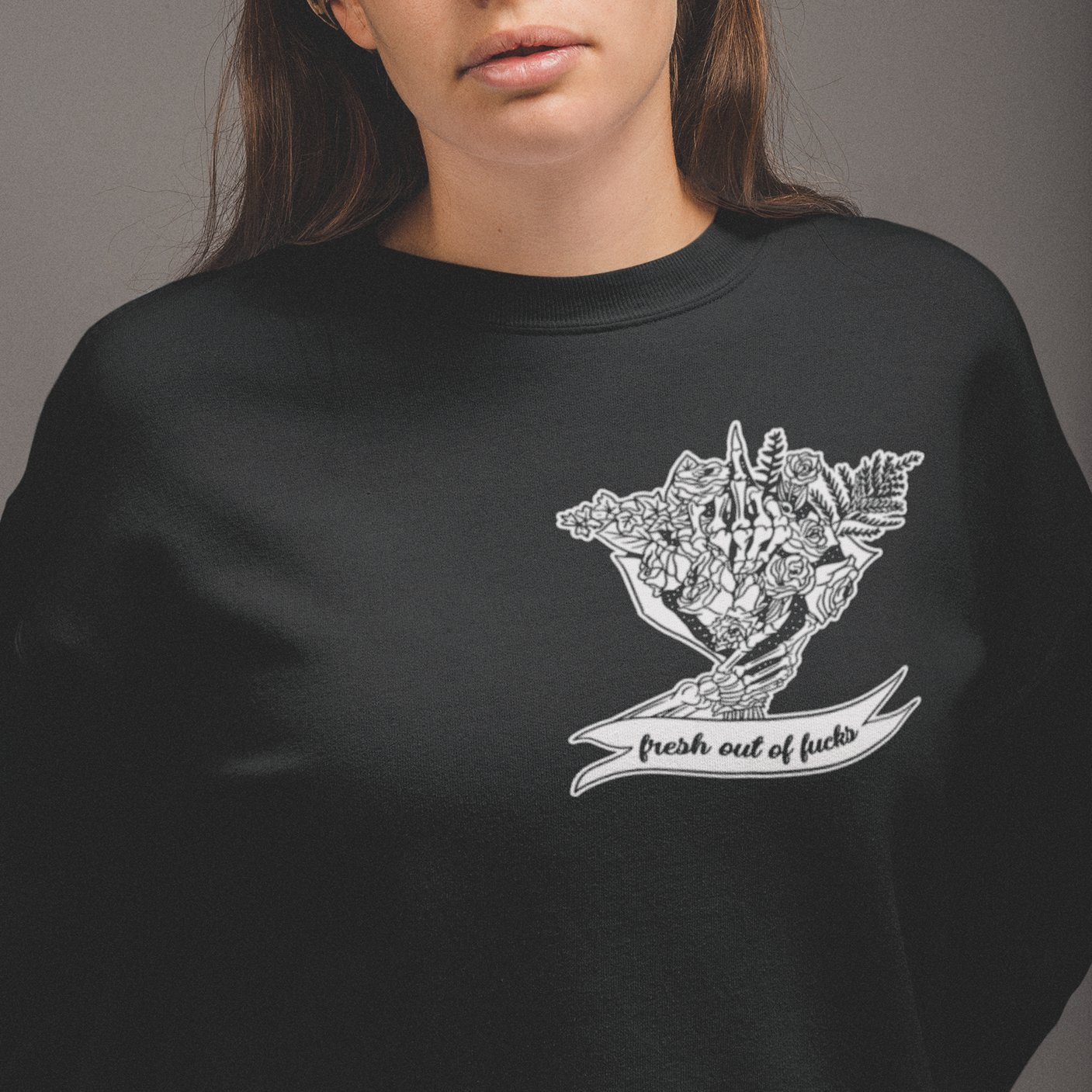 « FRESH OUT OF FUCKS (POCKET) » UNISEX PULLOVER