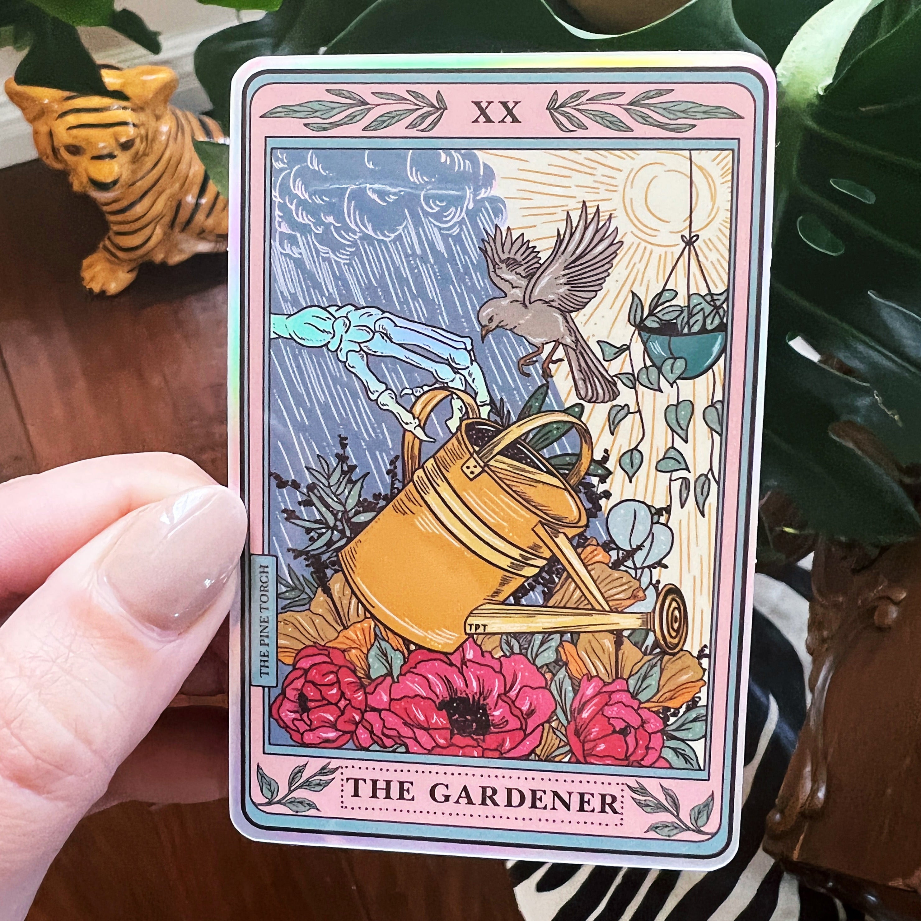 THE GARDENER TAROT « HOLOGRAPHIC STICKER »