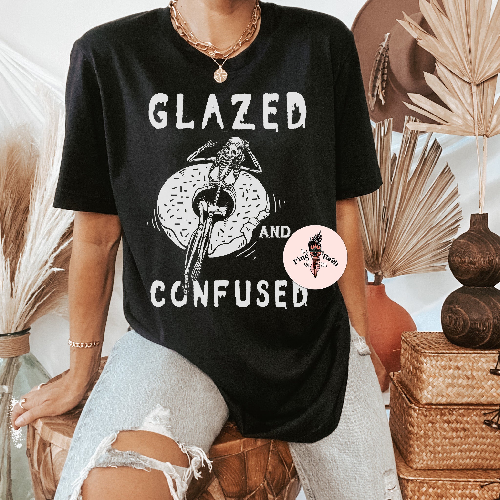 GLAZED AND CONFUSED // BLACK UNISEX TEE