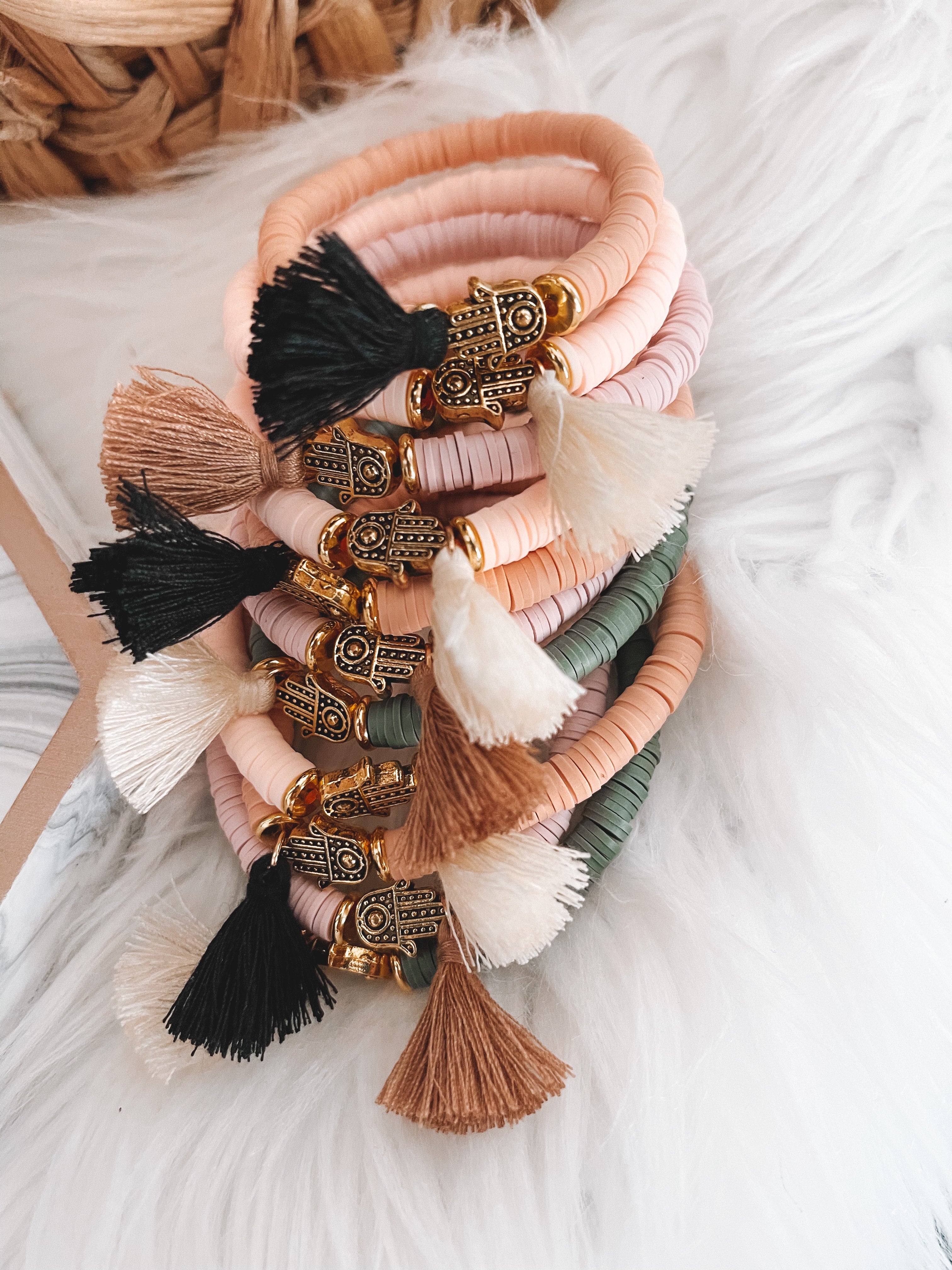 THE PINE TORCH EXCLUSIVE // HAMSA STACKABLE BEAD BRACELET