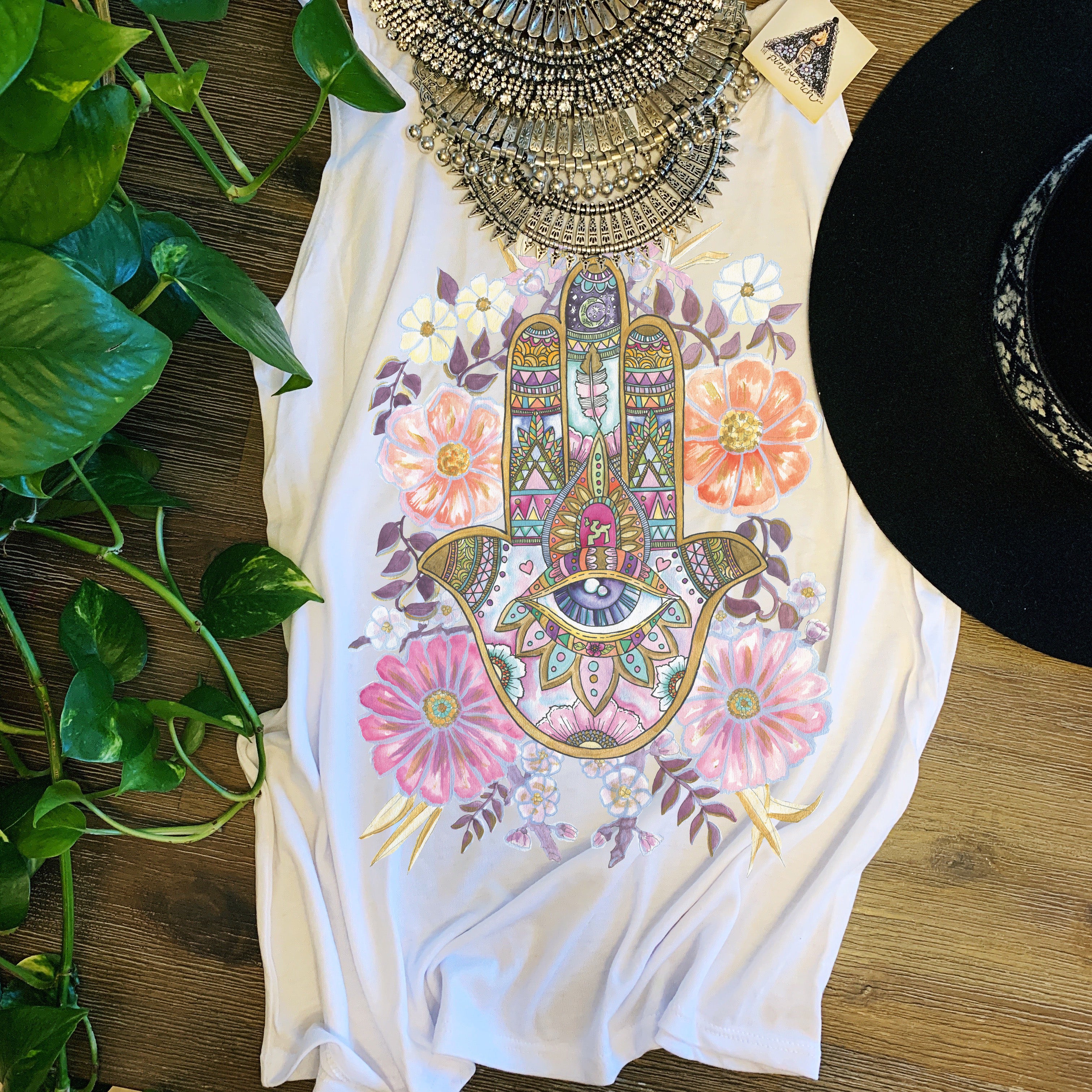 « BOHO HAMSAH » SLOUCHY TANK