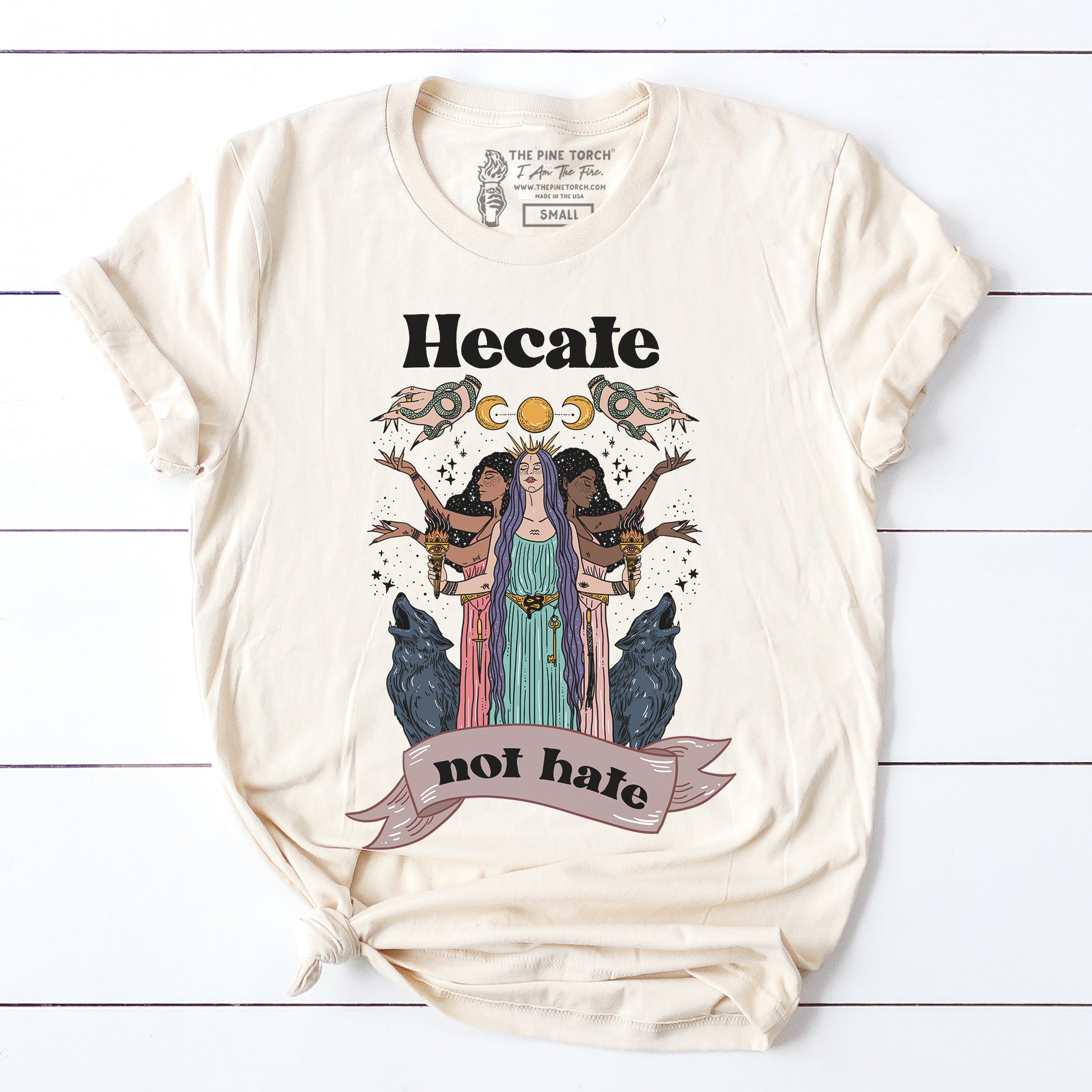 « HECATE NOT HATE » UNISEX CREAM TEE
