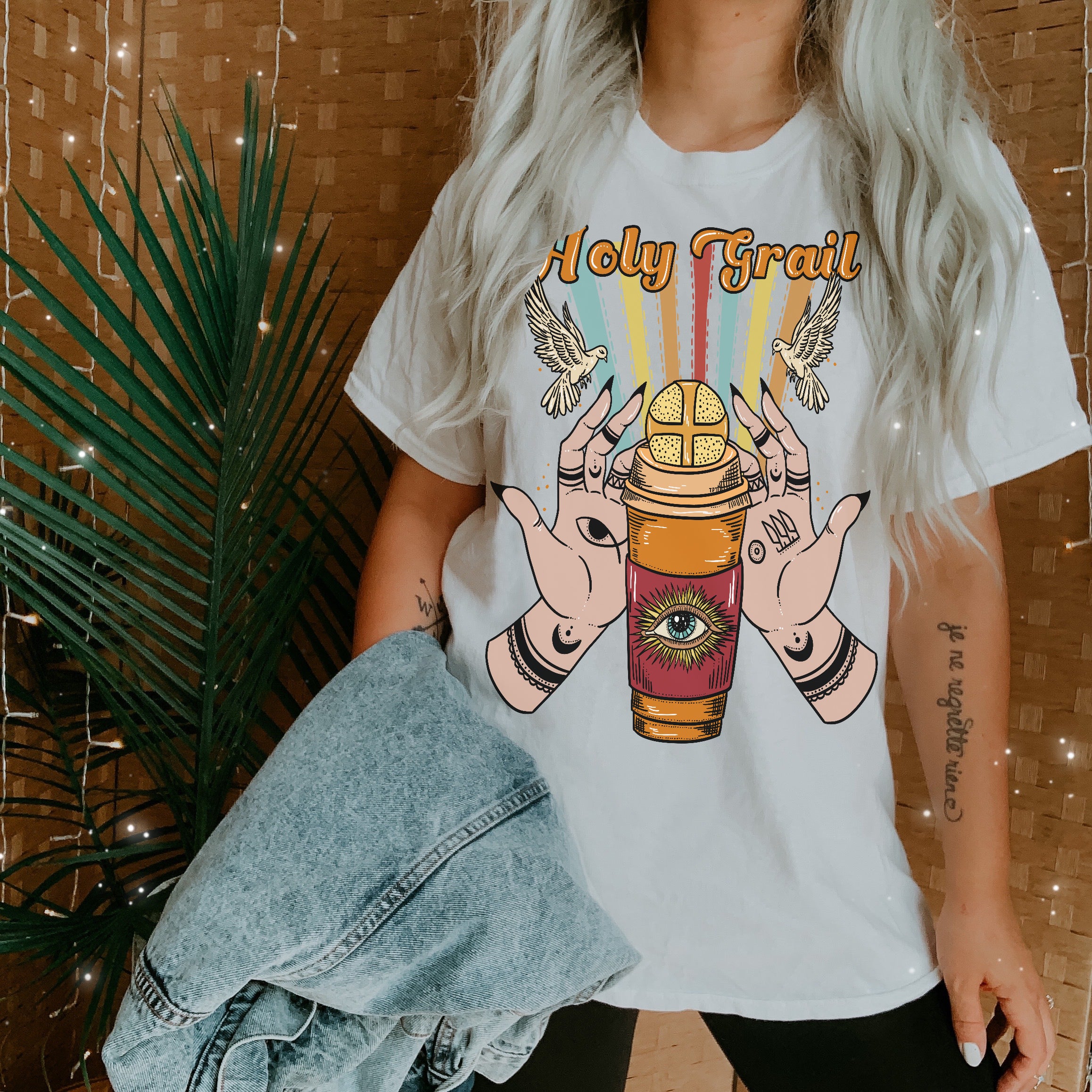 « HOLY GRAIL » WHITE UNISEX TEE