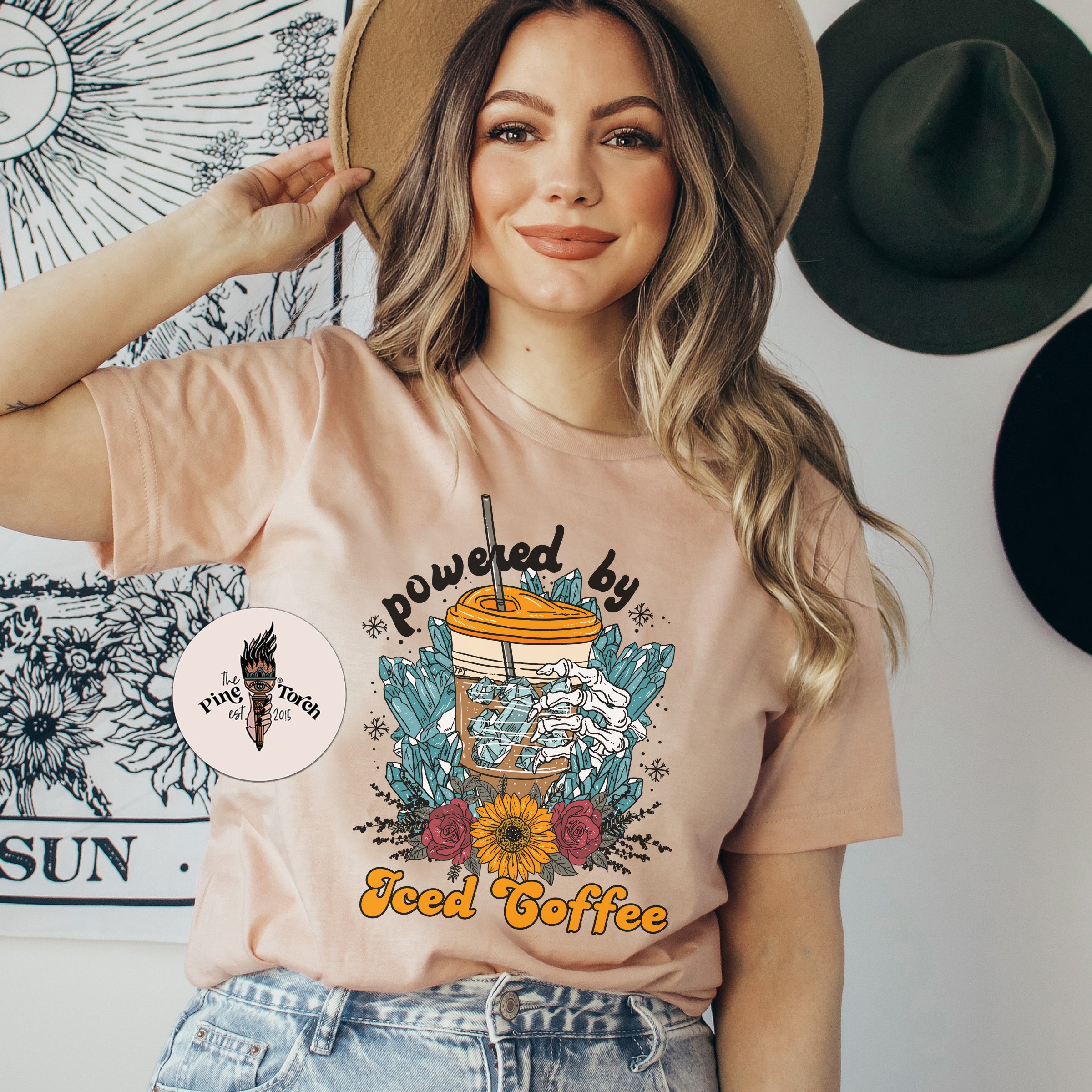 POWERED BY ICED COFFEE // UNISEX TEE
