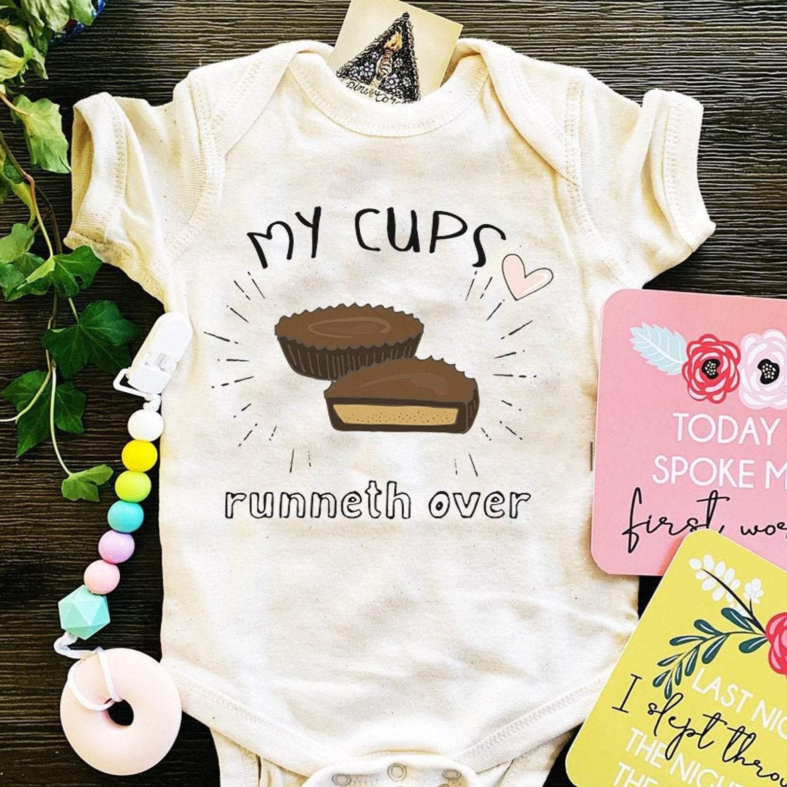 « MY CUPS RUNNETH OVER » BODYSUIT