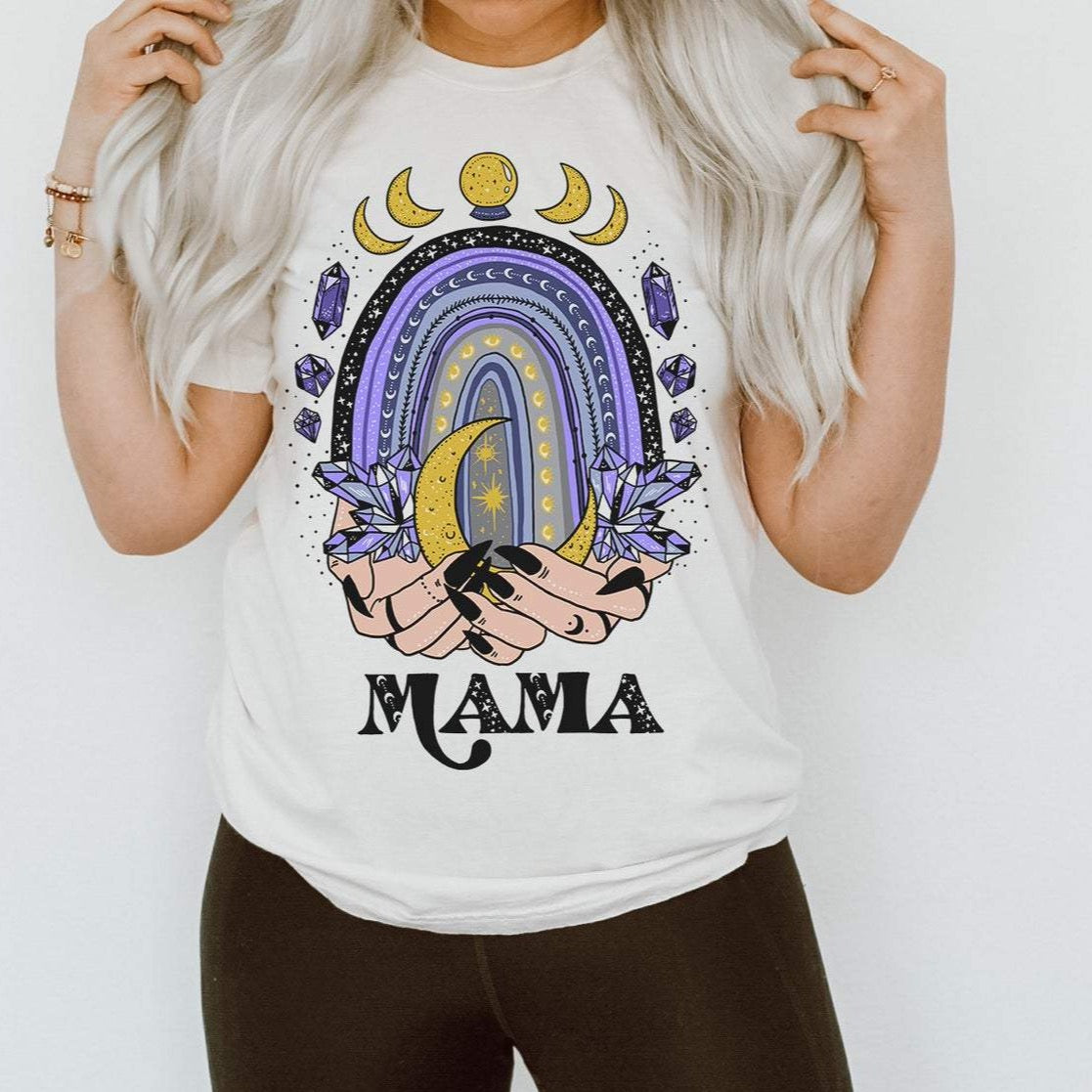 « MAMA GOTHIC RAINBOW » UNISEX CREAM TEE