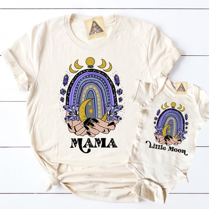« MAMA GOTHIC RAINBOW » UNISEX CREAM TEE