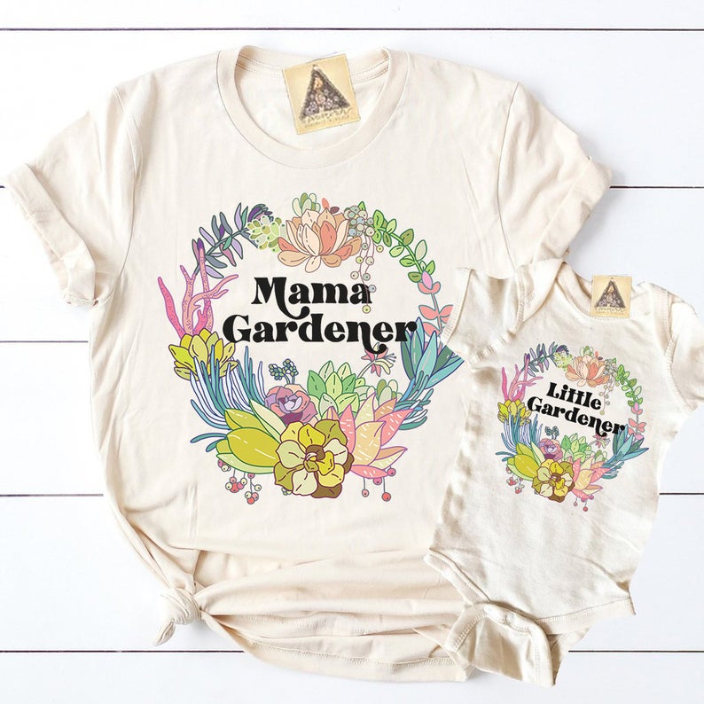 « MAMA GARDENER » UNISEX CREAM TEE