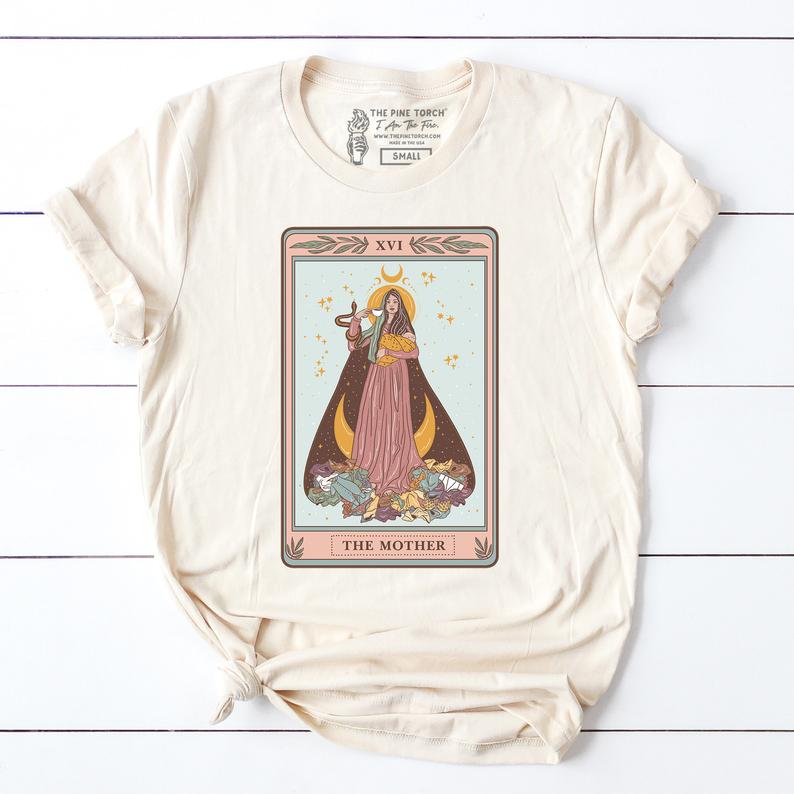 « THE MOTHER TAROT + THE CHILD TAROT » MOMMY & ME // Cream Unisex Tee + Bodysuit