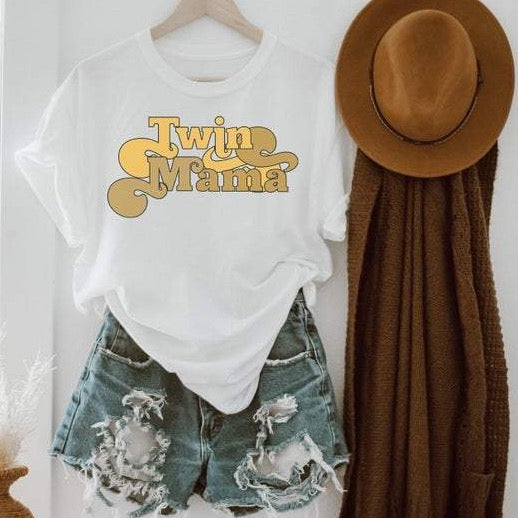 « TWIN MAMA » UNISEX CREAM TEE