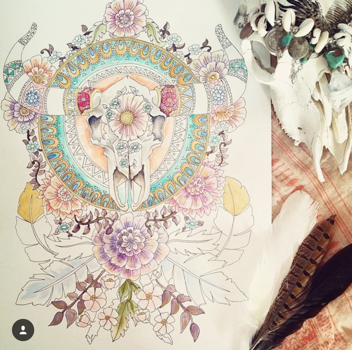 « BULL SKULL MANDALA » BODYSUIT