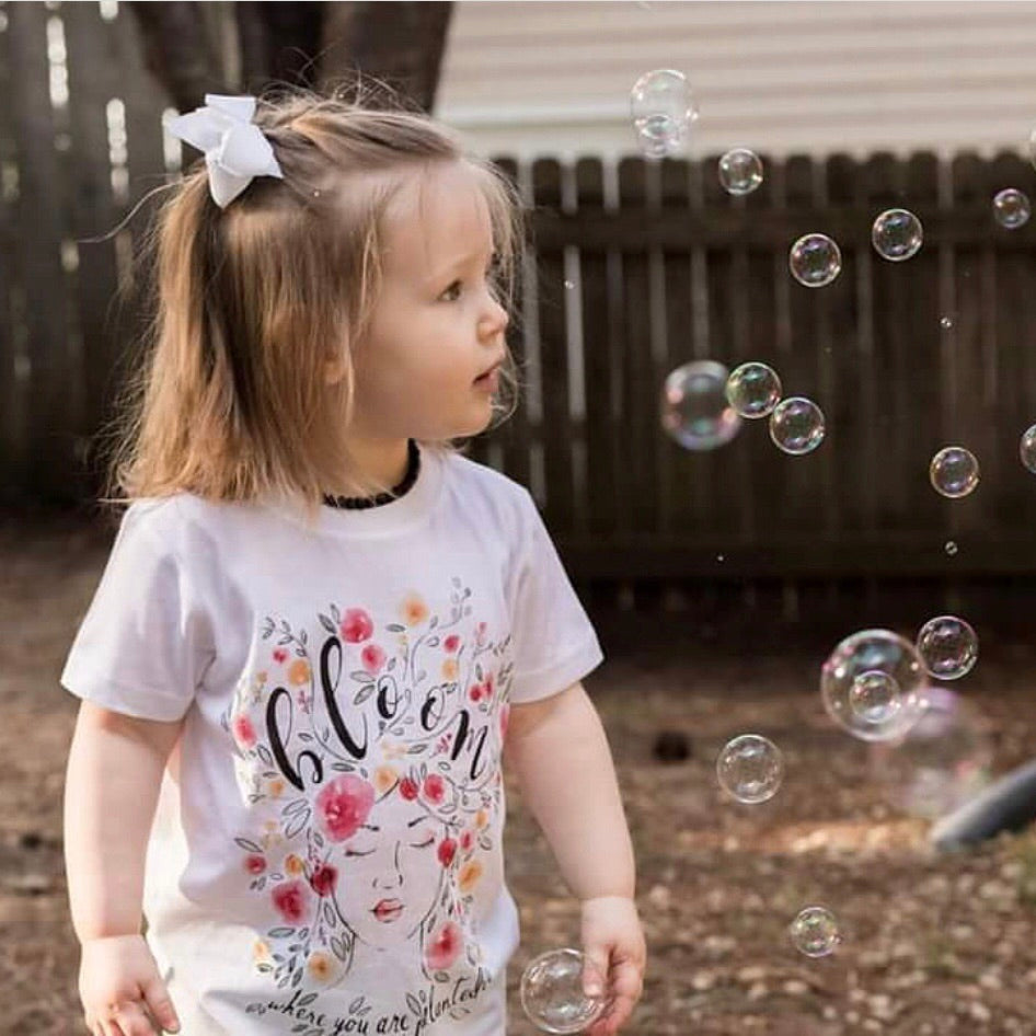 « BLOOM WHERE YOU ARE PLANTED » KID'S TEE
