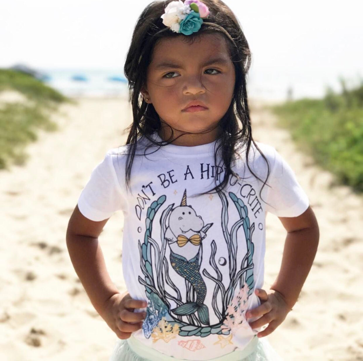 « DON'T BE A HIPPO-CRITE » KID'S TEE