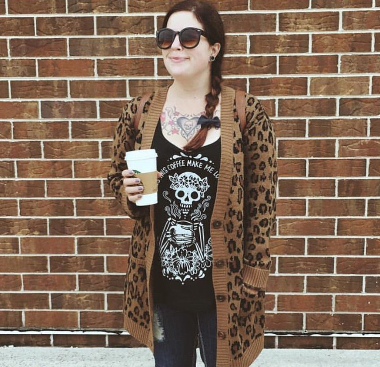 JUNE SALE « COFFEE SKELETON » WOMEN'S SLOUCHY OR UNISEX TEE
