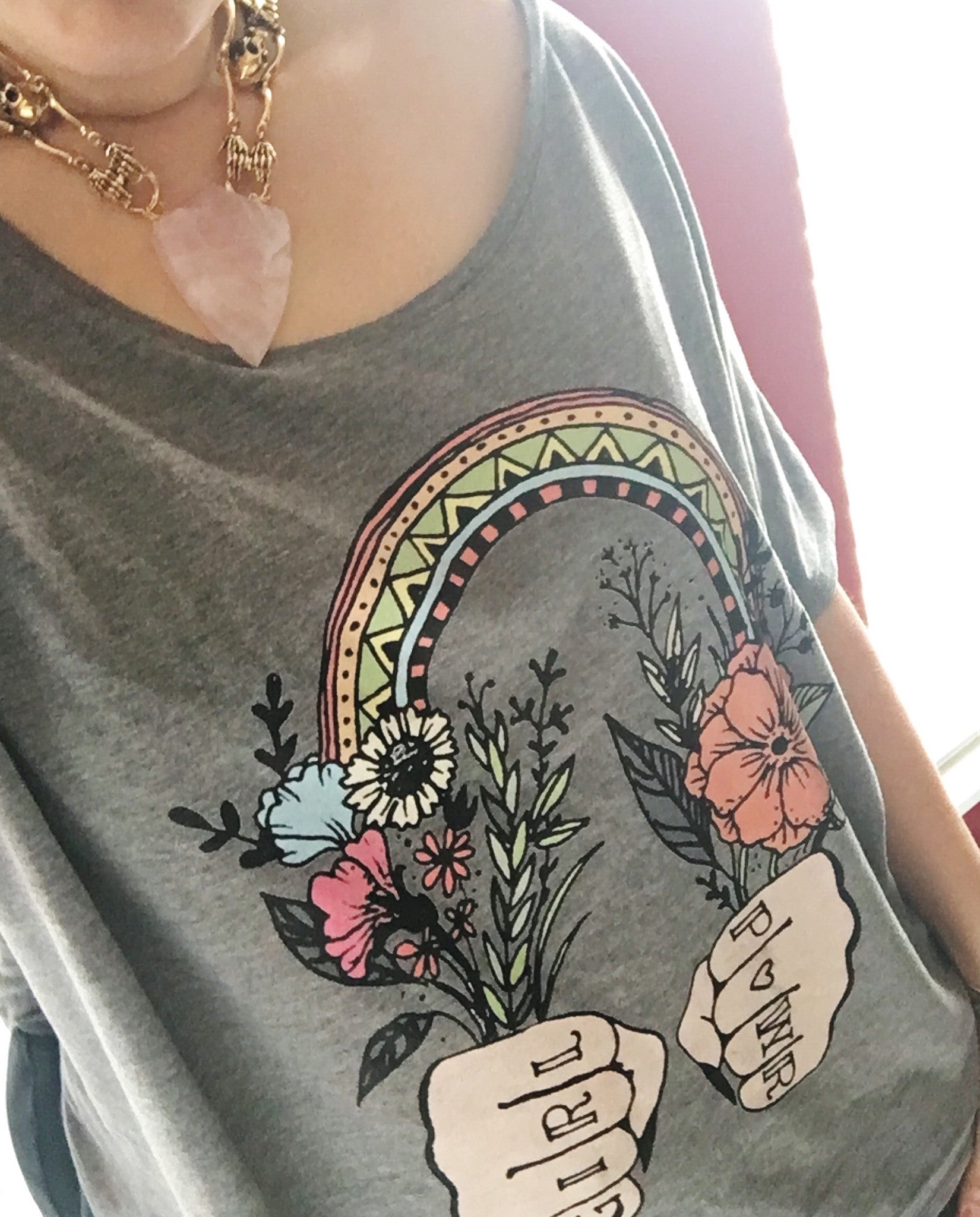 « GIRL POWER » WOMEN'S SLOUCHY OR UNISEX TEE