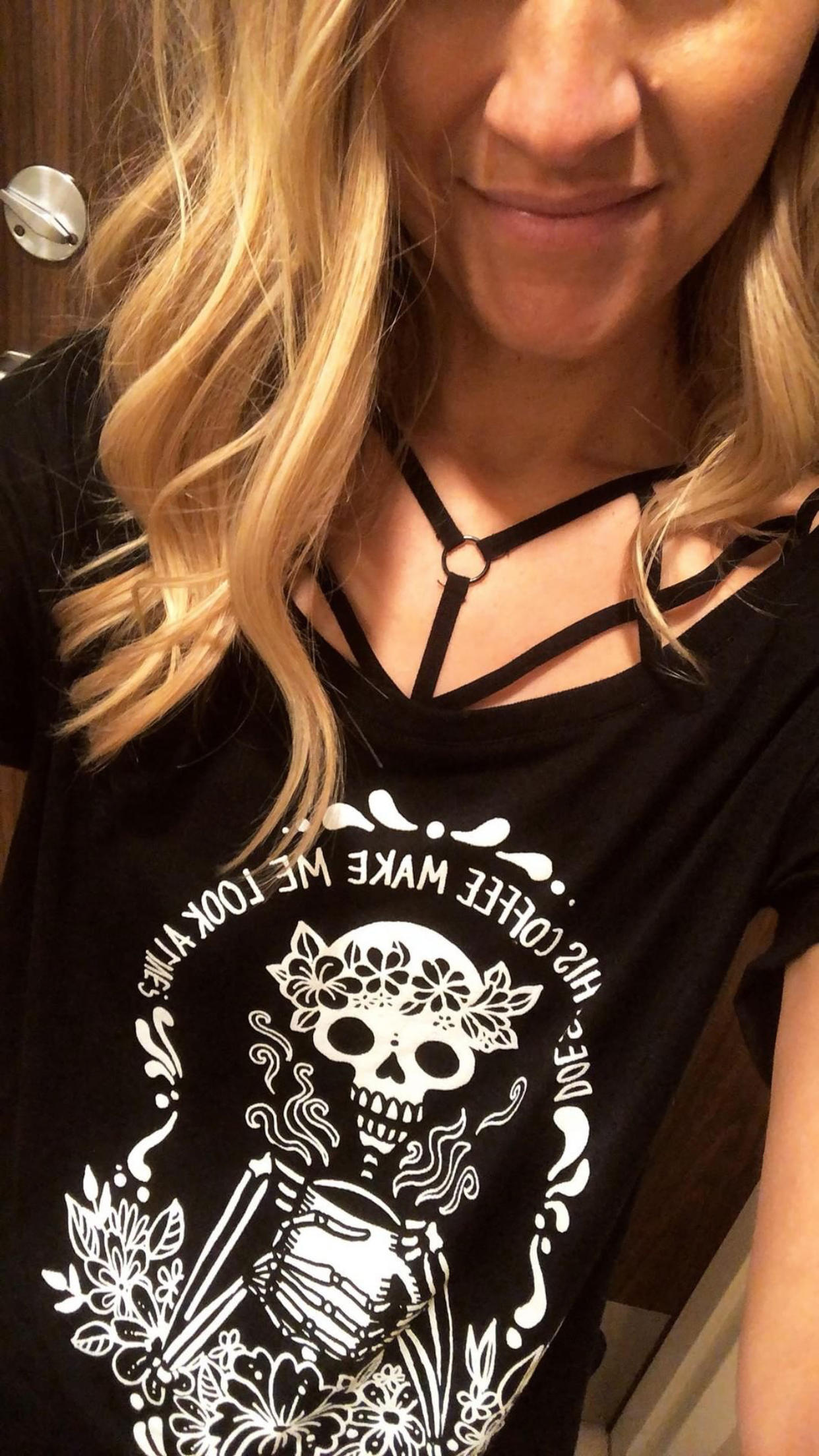 JUNE SALE « COFFEE SKELETON » WOMEN'S SLOUCHY OR UNISEX TEE