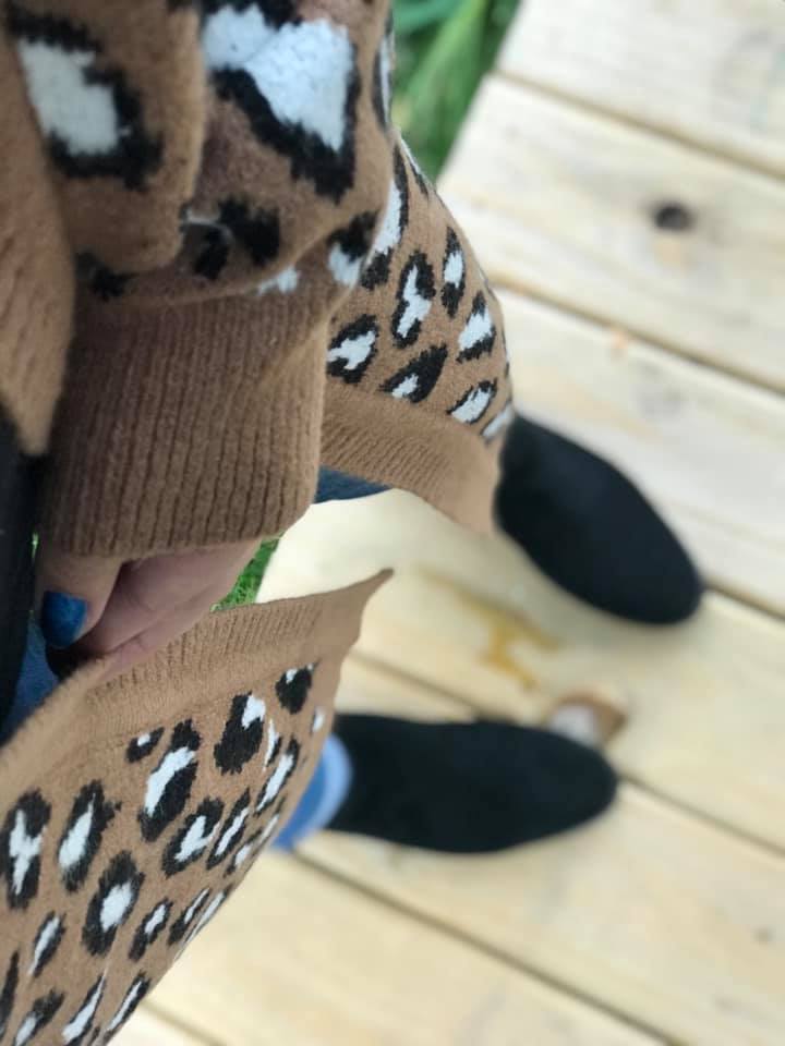 << SAVAGE >> LEOPARD MIDI KNIT CARDIGAN