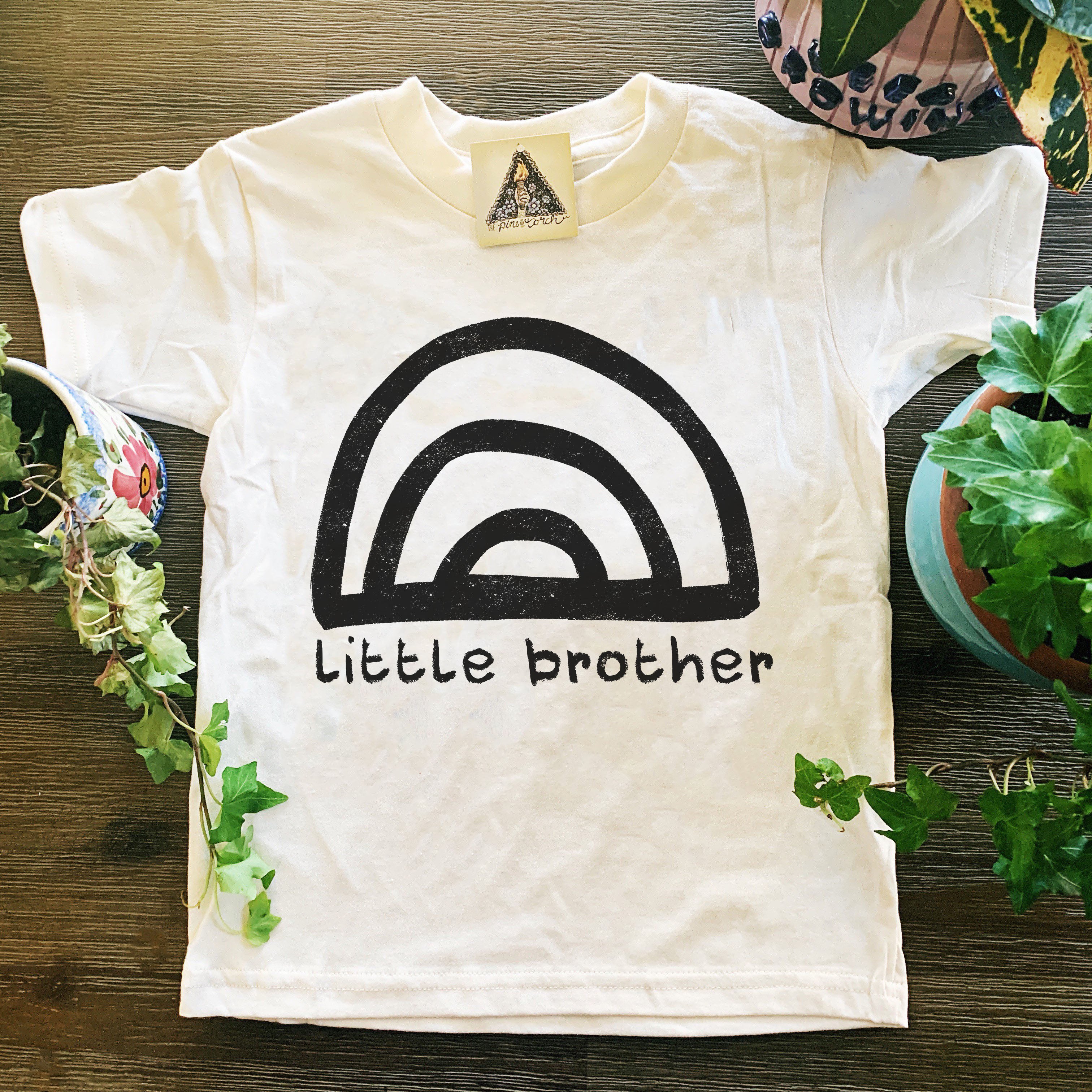 « LITTLE BROTHER RAINBOW CRAYON SCRIBBLE » KID'S TEE