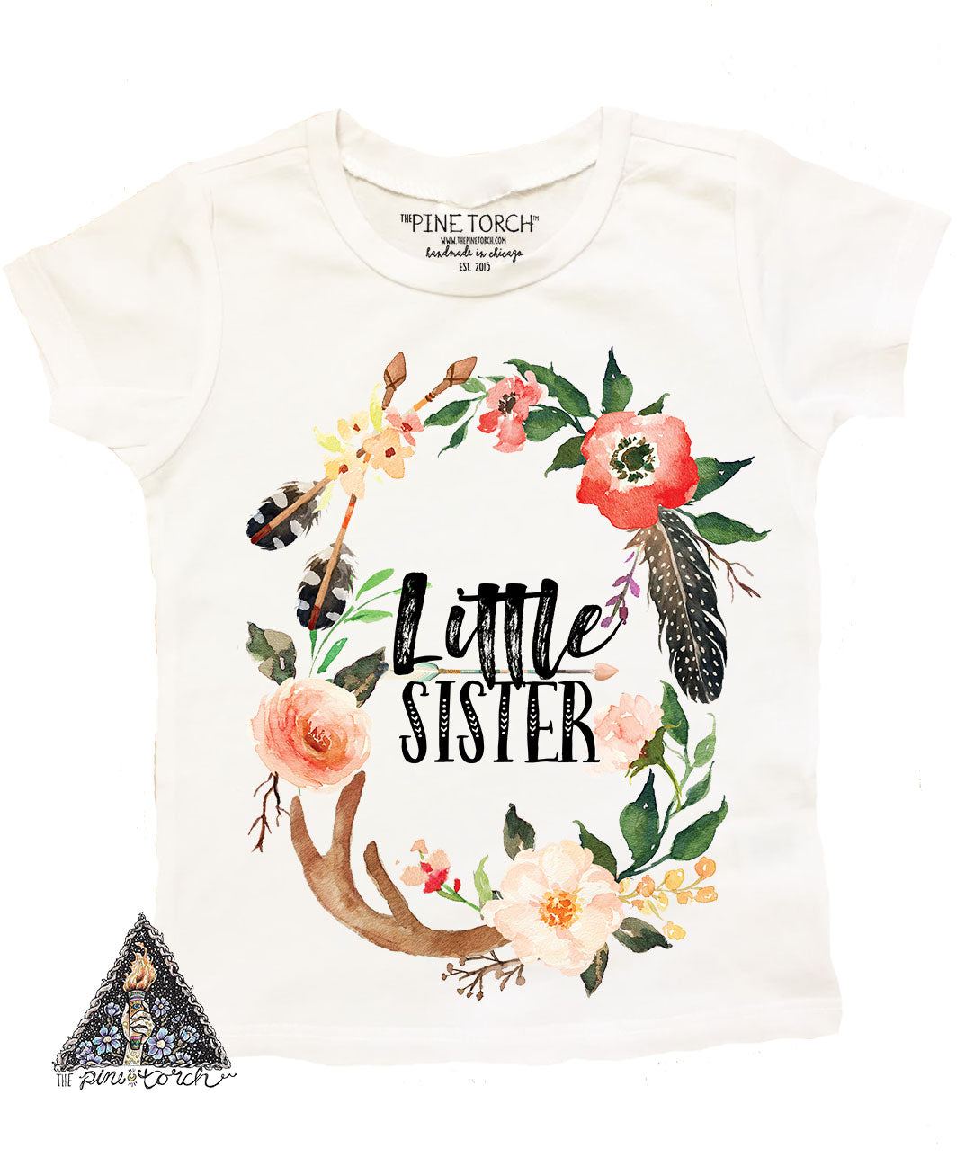 « BIG SISTER BOHO ANTLERS » KID'S TEE