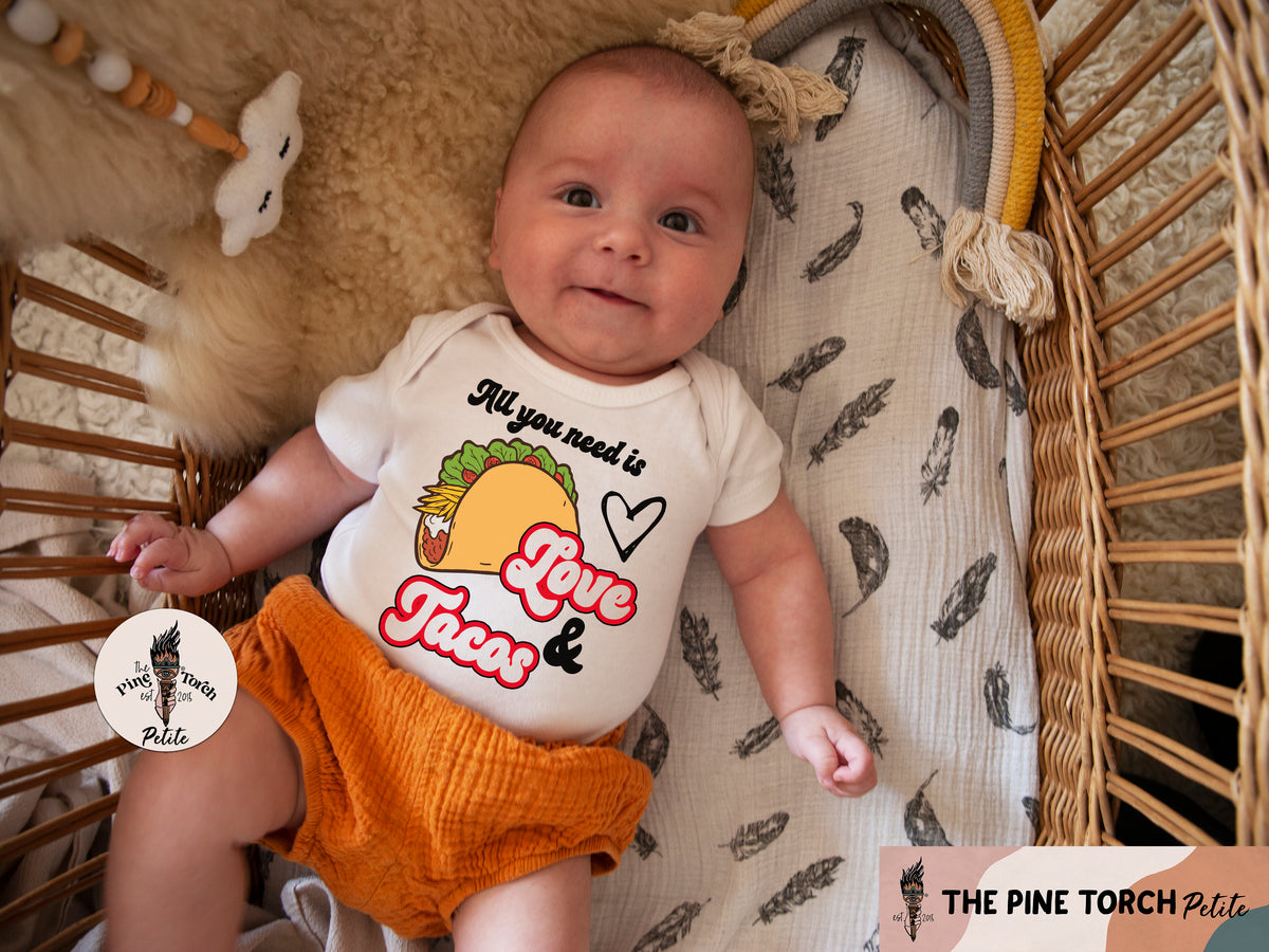 « ALL YOU NEED IS LOVE AND TACOS » KID'S TEE The Pine Torch