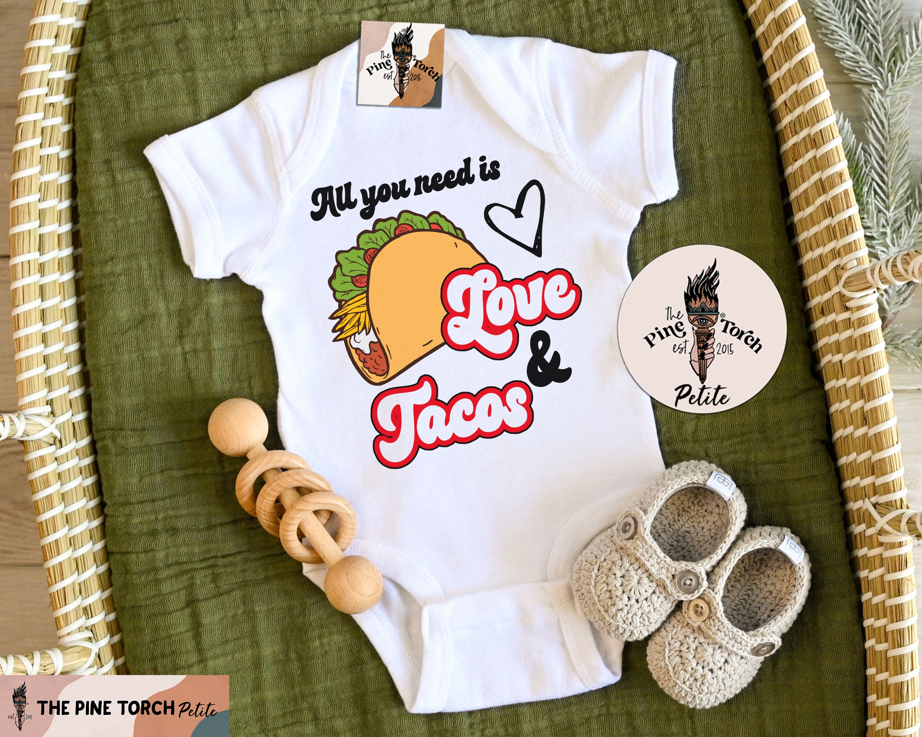 « ALL YOU NEED IS LOVE AND TACOS » BODYSUIT