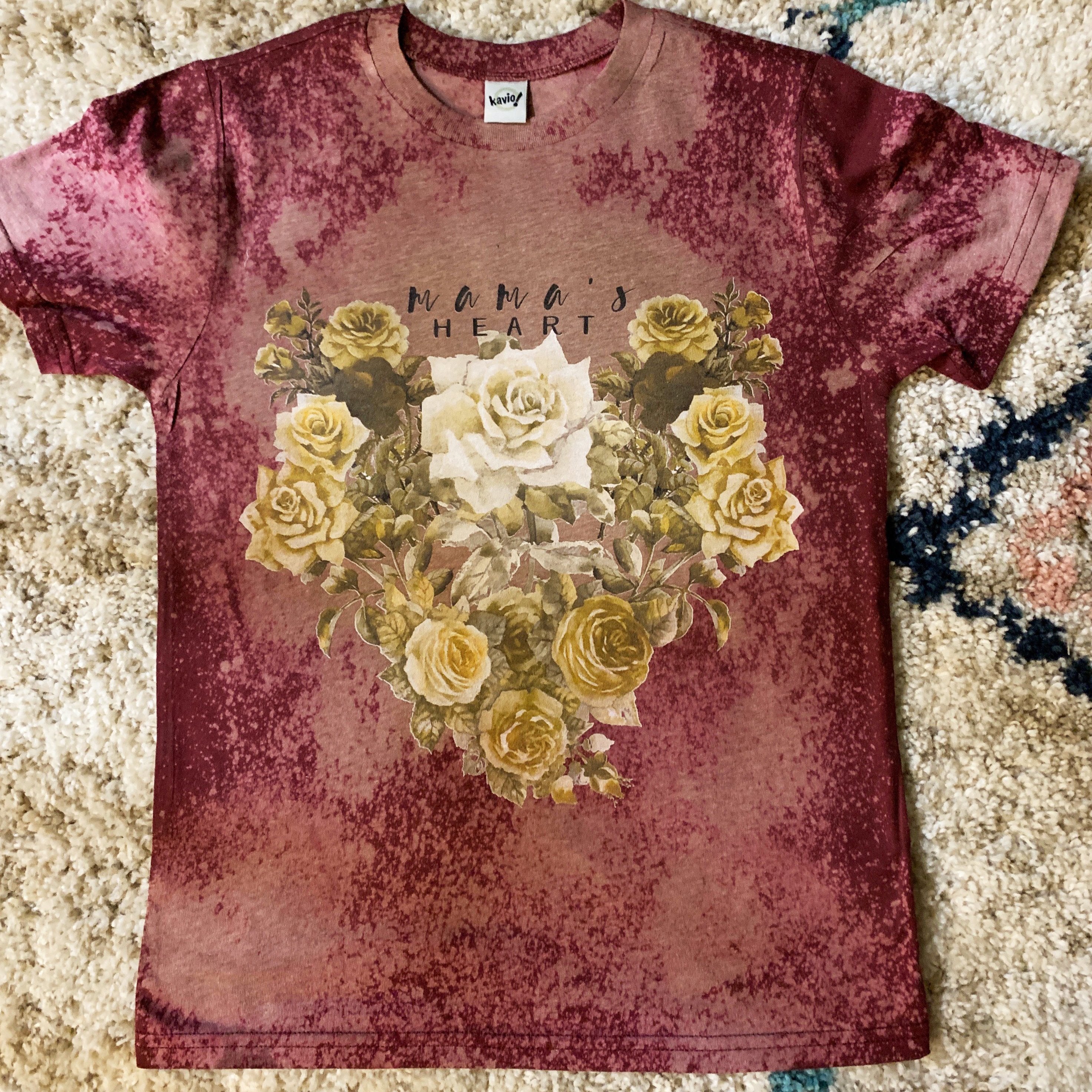 « MAMA'S HEART » ACID WASH KID'S TEE