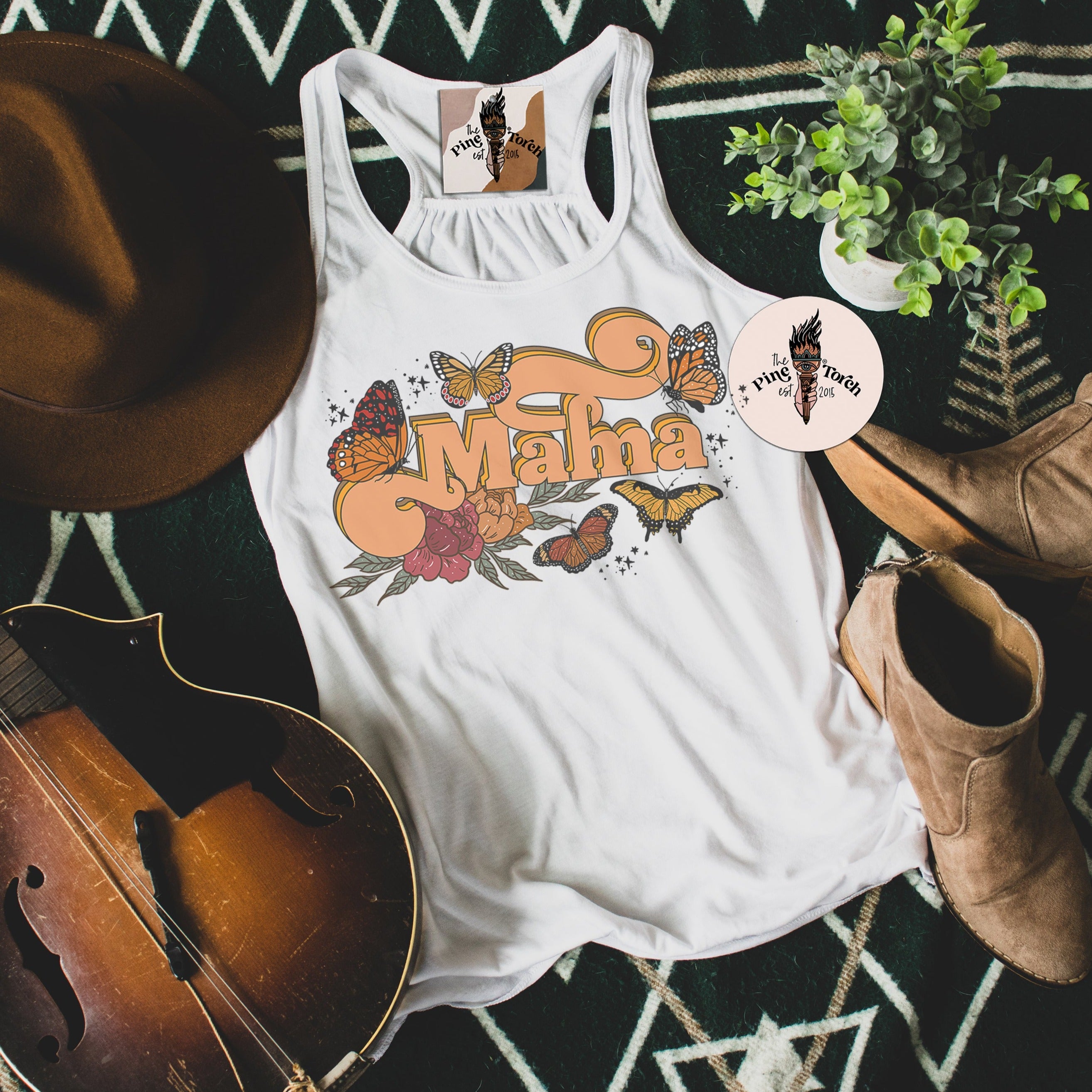 « BUTTERFLY MAMA » RACERBACK TANK
