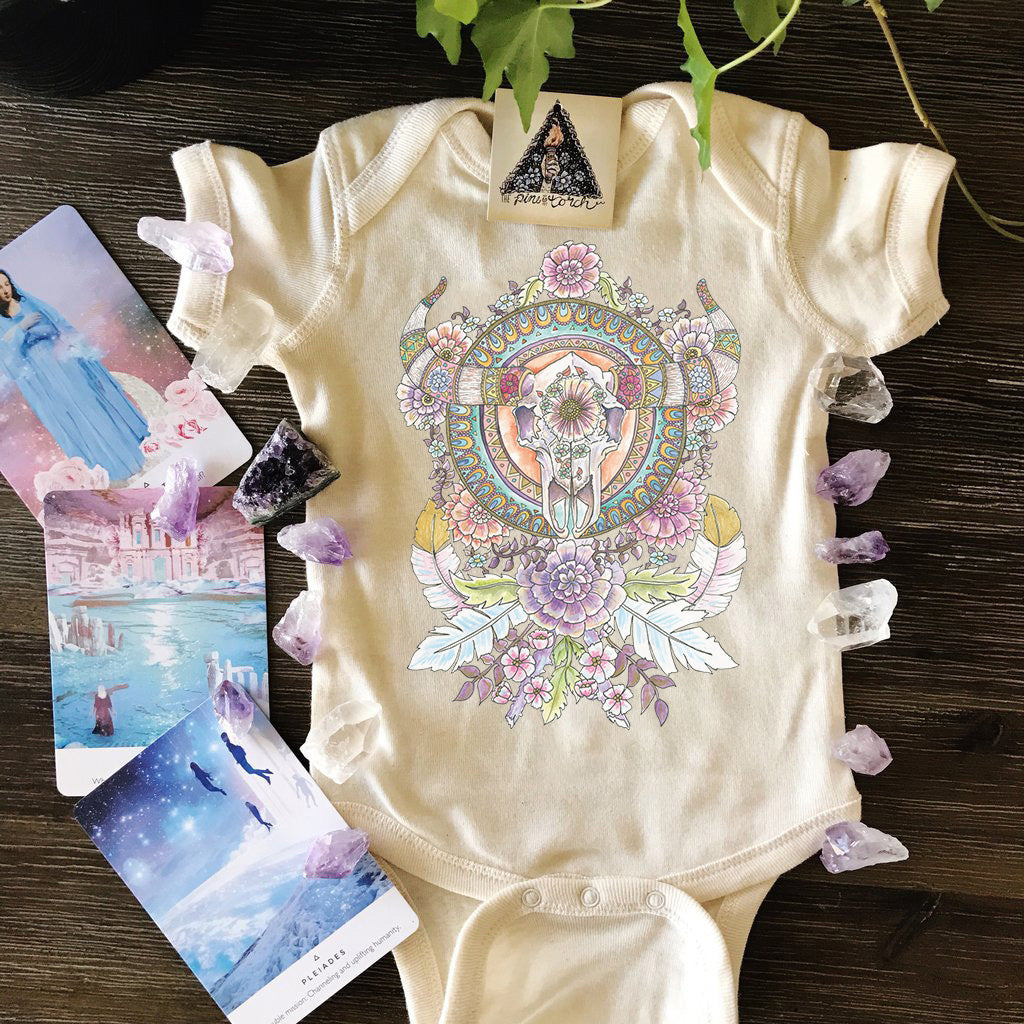 « BULL SKULL MANDALA » BODYSUIT