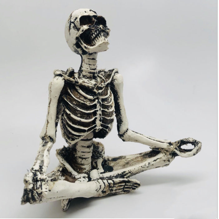 MEDITATING SKELETON INCENSE HOLDER