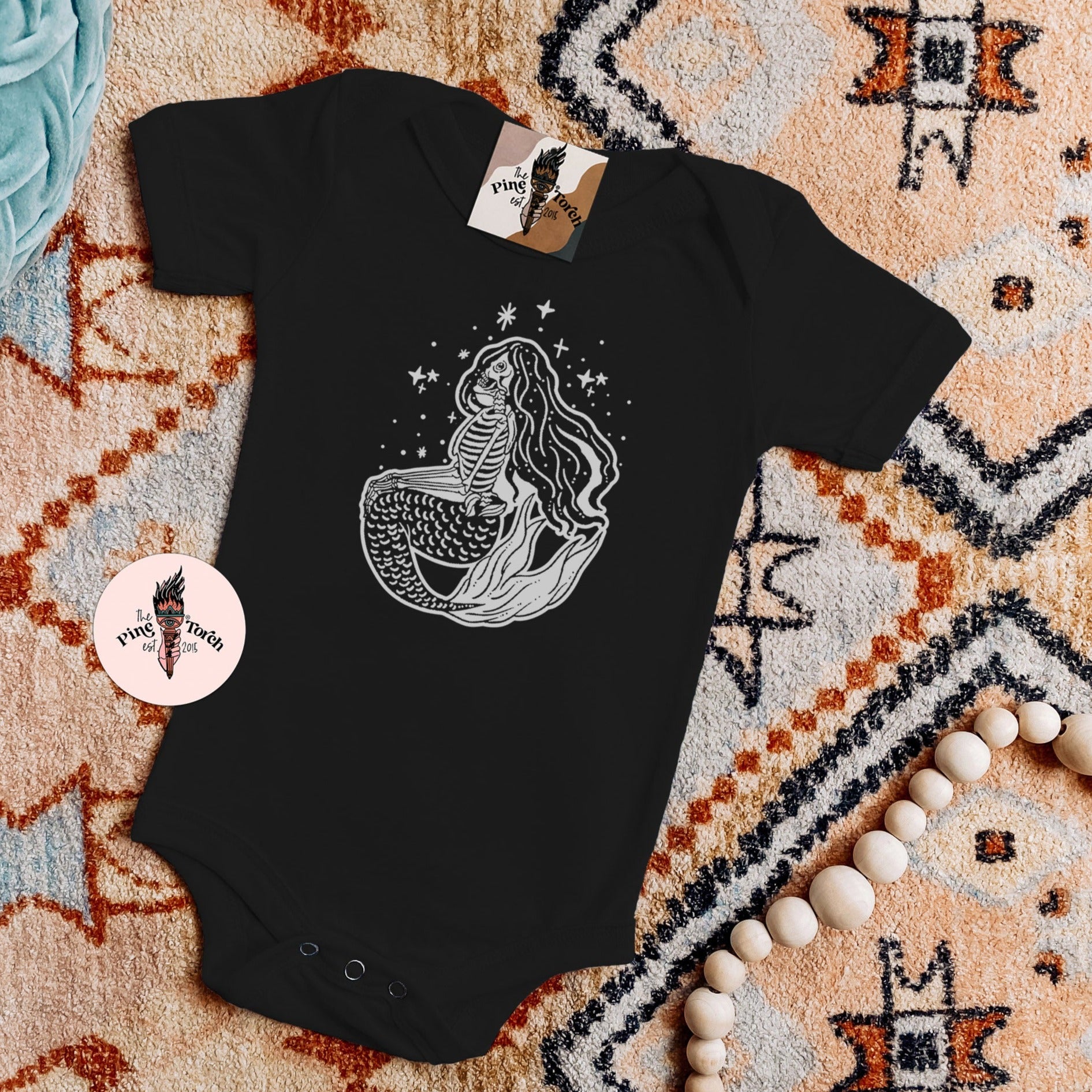 « SKELETON MERMAID » BLACK BODYSUIT