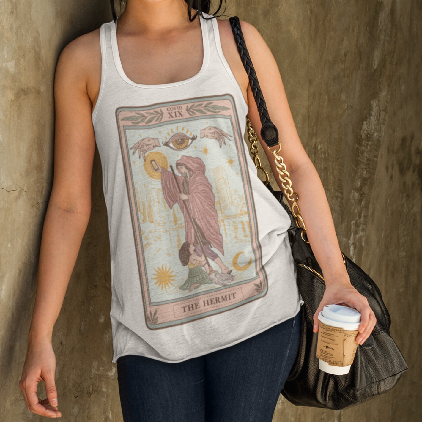« THE HERMIT » WOMEN'S SLOUCHY or RACERBACK TANK