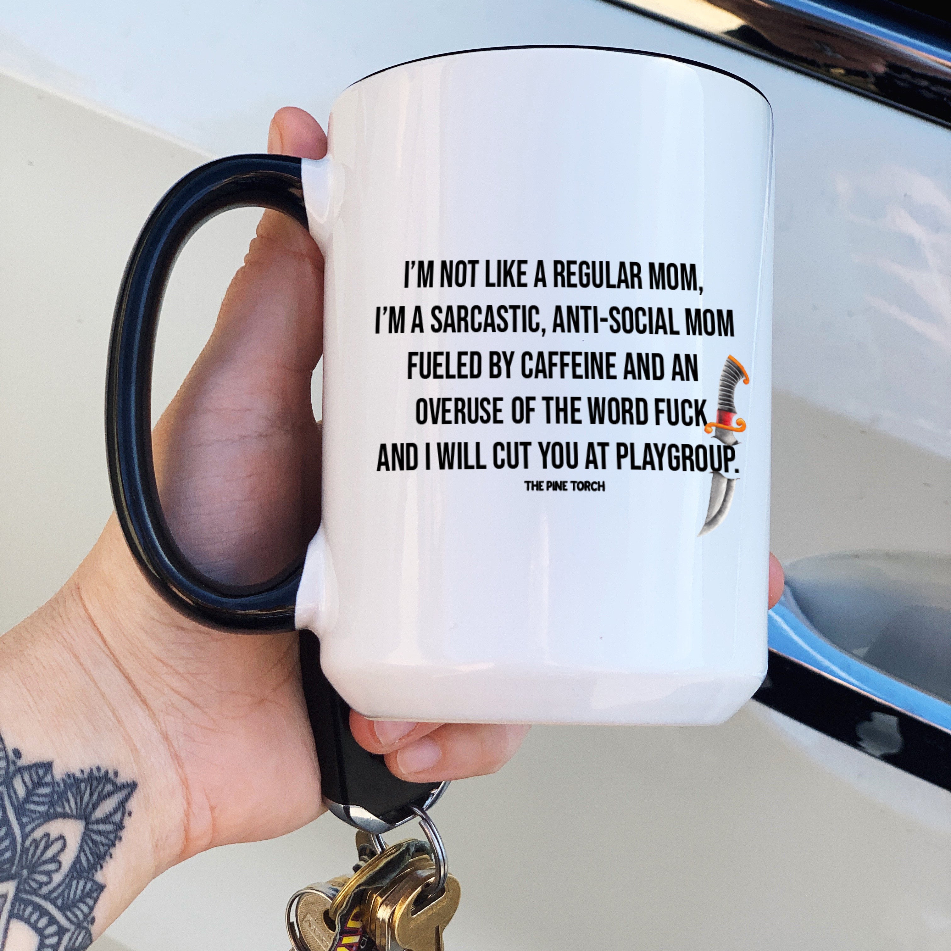 « I'M NOT LIKE A REGULAR MOM...I WILL CUT YOU » MUG