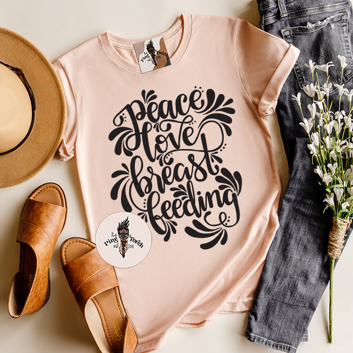 PEACE, LOVE, BREASTFEEDING // UNISEX TEE