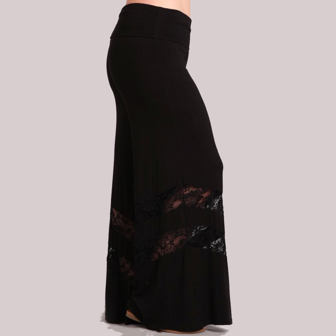 << NOT SO BASIC BLACK >> WIDE LEG PILAZZO PANTS