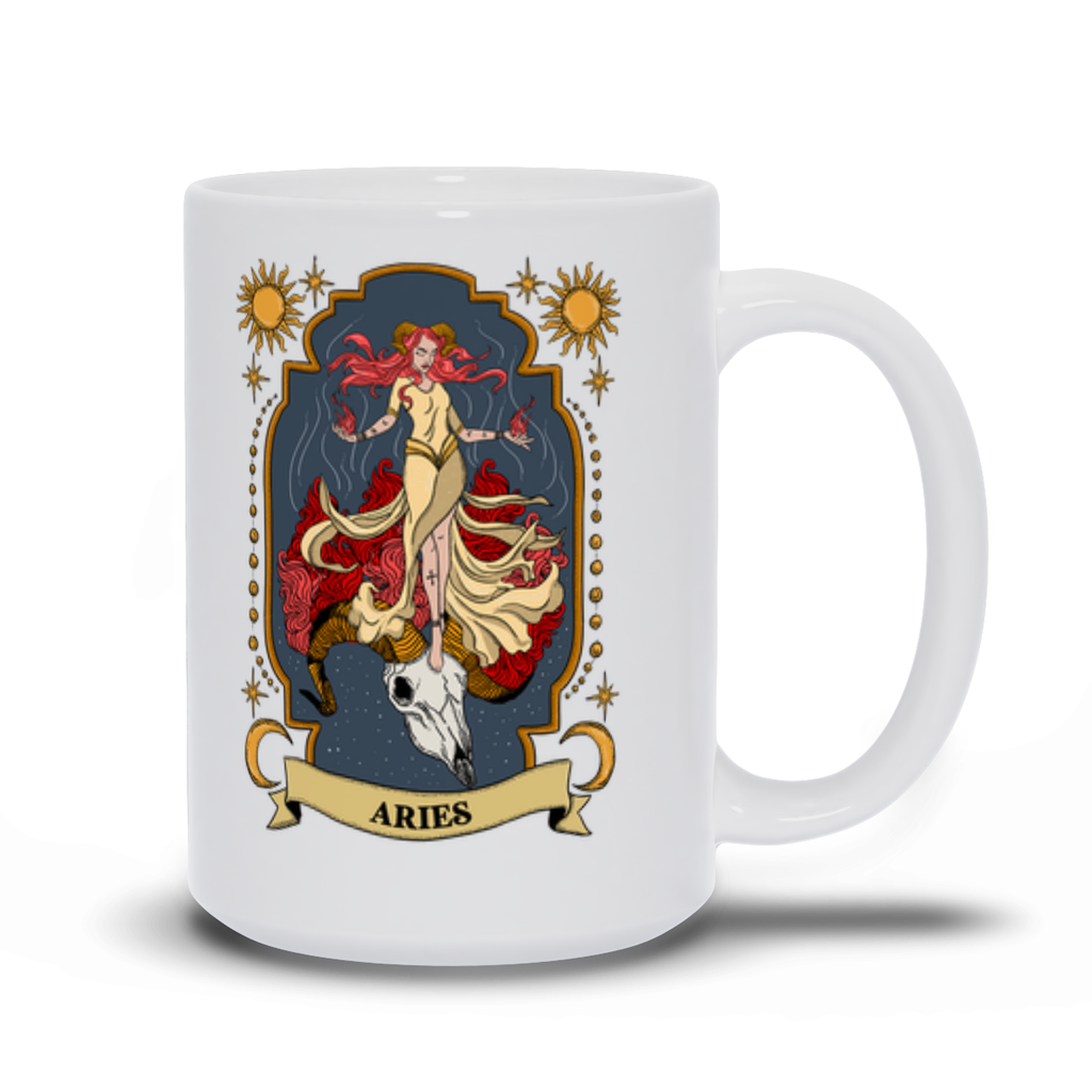 ARIES ZODIAC // WHITE MUG
