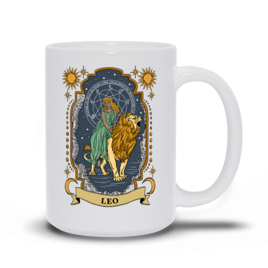 LEO ZODIAC // WHITE MUG