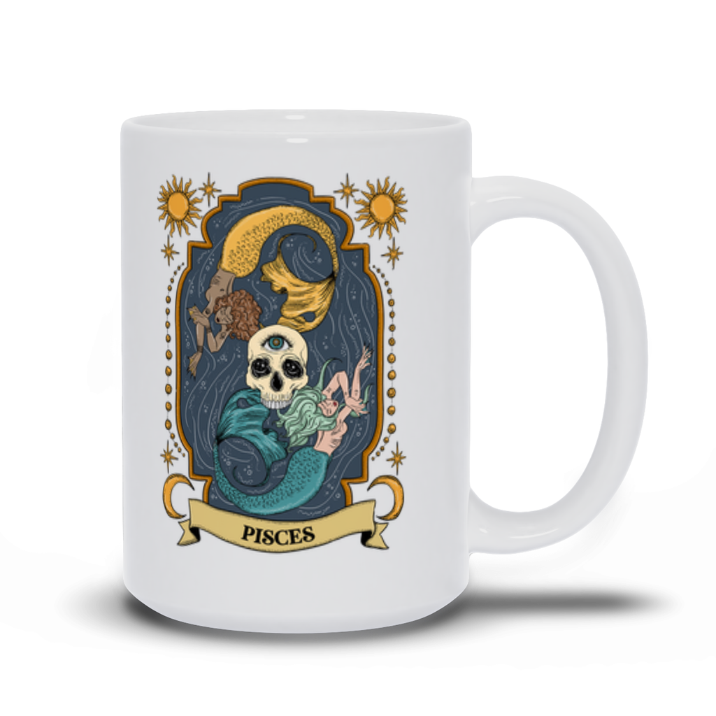 PISCES ZODIAC // WHITE MUG