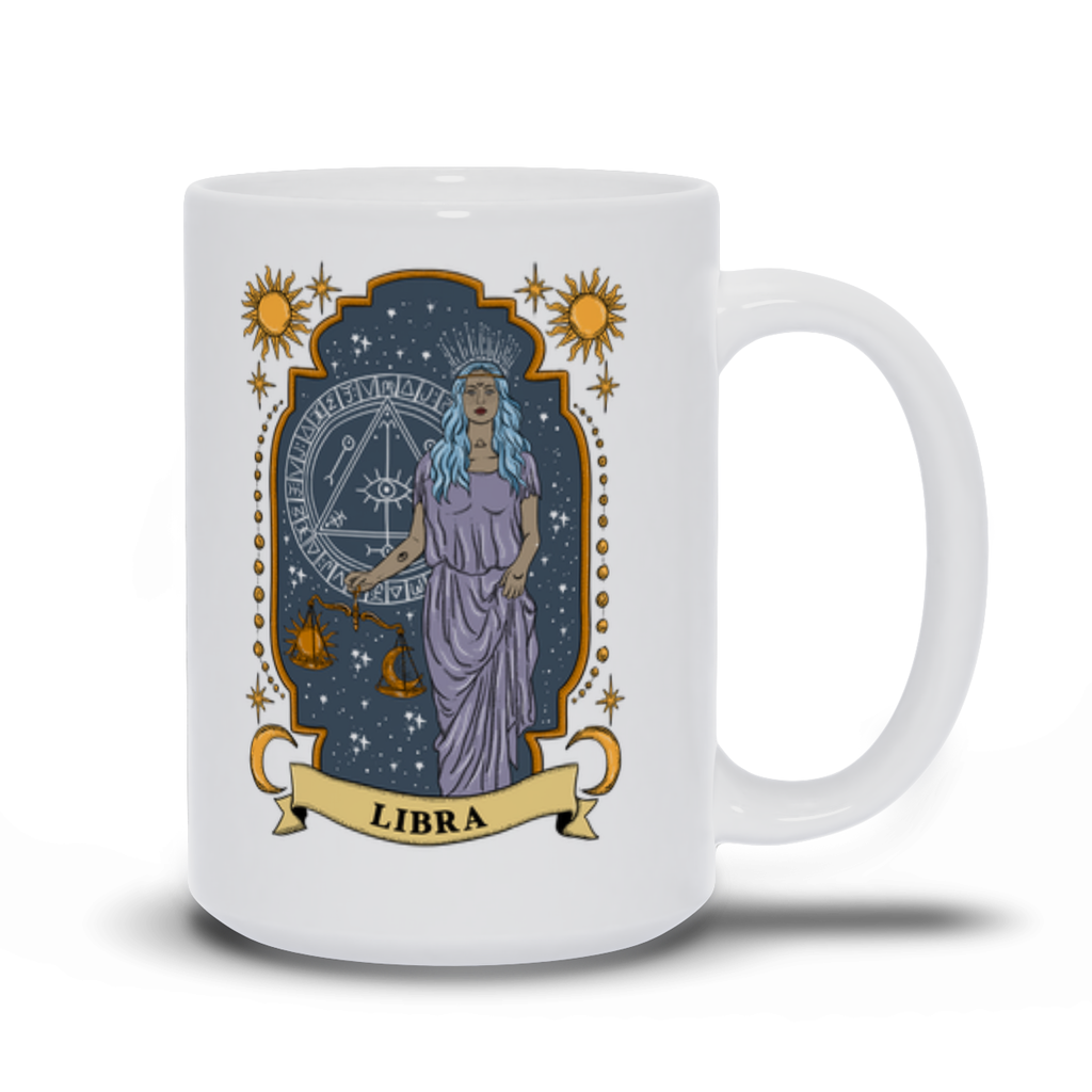 LIBRA ZODIAC // WHITE MUG