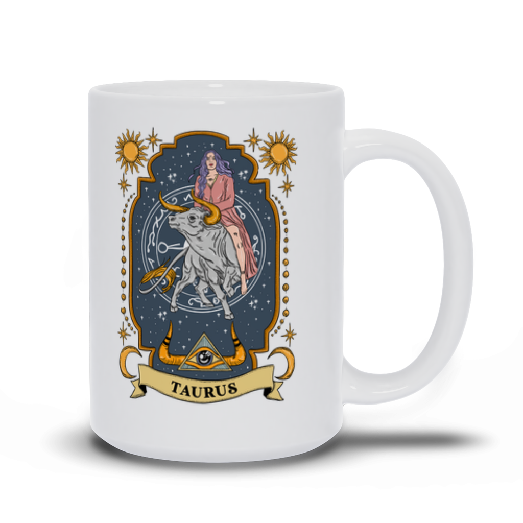 TAURUS ZODIAC // WHITE MUG