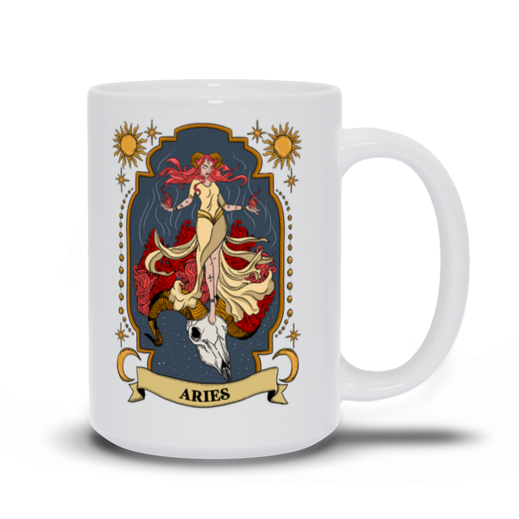 ARIES ZODIAC // WHITE MUG