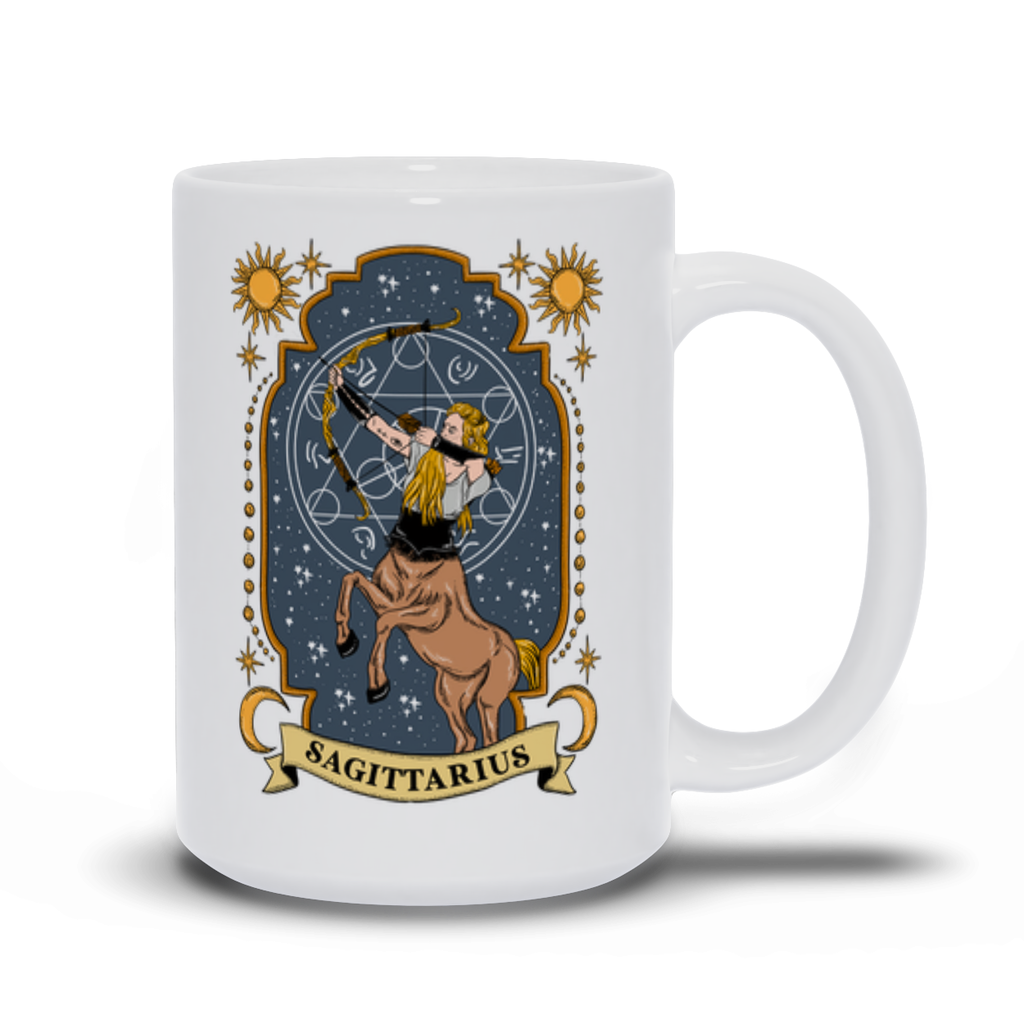 SAGITTARIUS ZODIAC // WHITE MUG