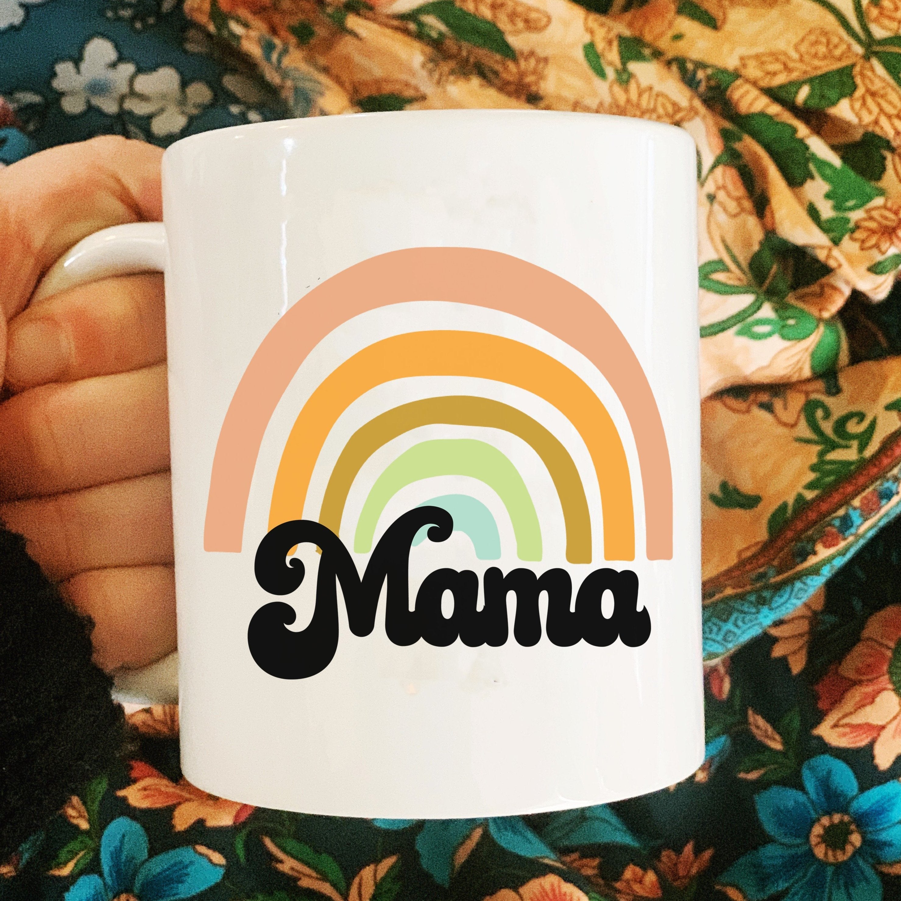 RAINBOW MAMA // WHITE MUG