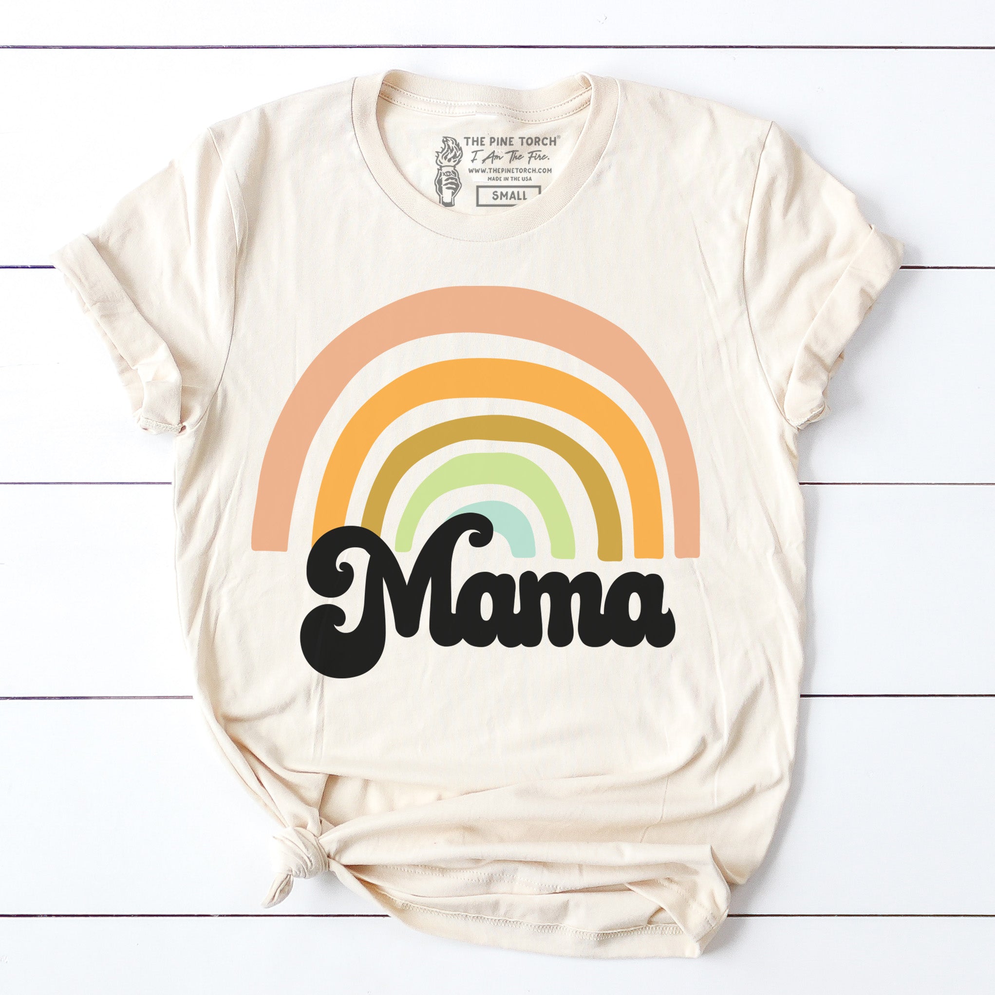 « RAINBOW MAMA » UNISEX CREAM TEE