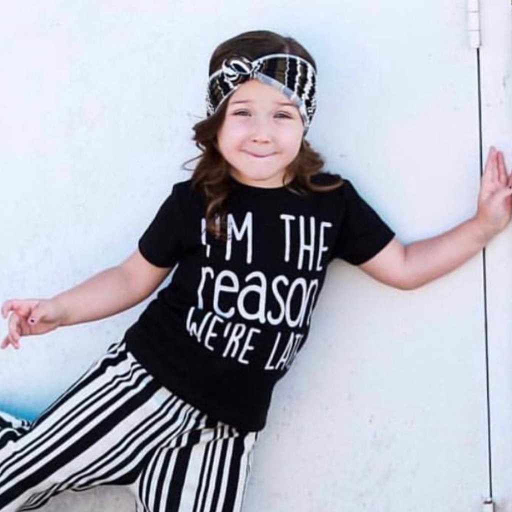 « I'M THE REASON WE'RE LATE » KID'S TEE