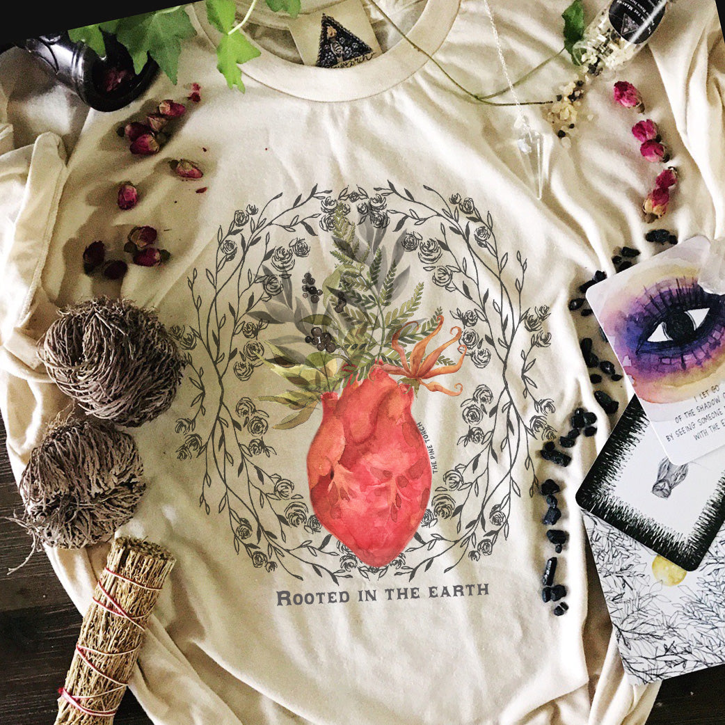 « ROOTED IN EARTH » CREAM UNISEX TEE