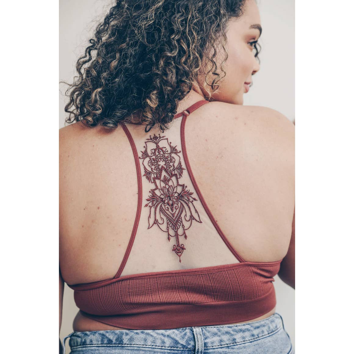 << RAMBLER >> EMBROIDERED RACERBACK BRALETTE