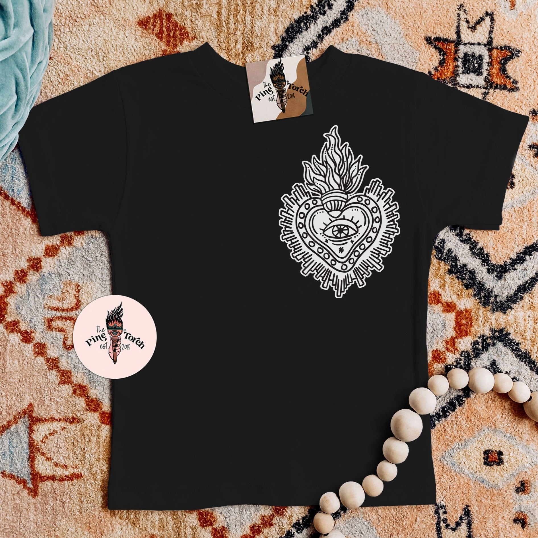 « SACRED HEART » KID'S BLACK TEE