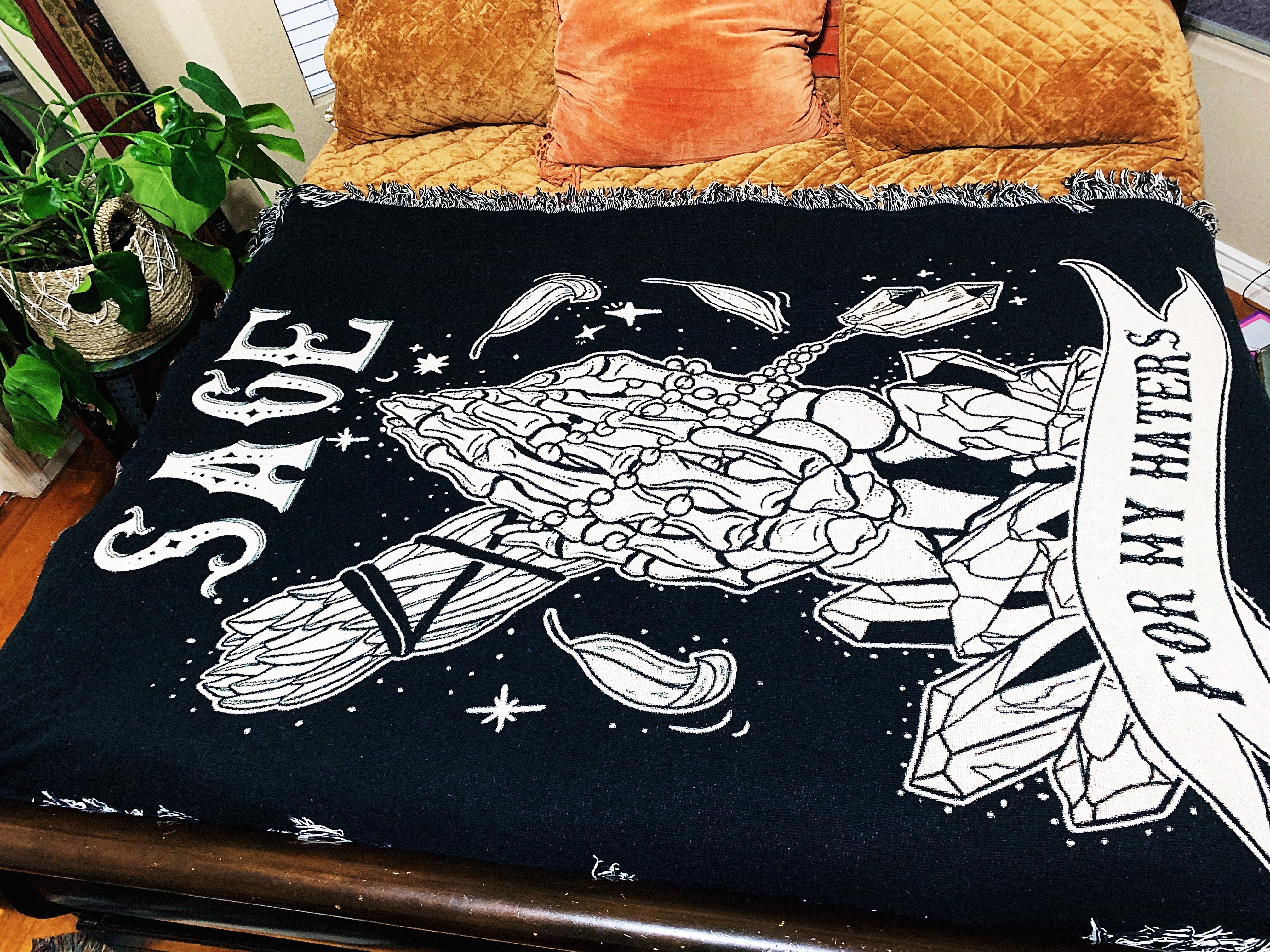 SAGE FOR MY HATERS // WOVEN FRINGE BLANKET