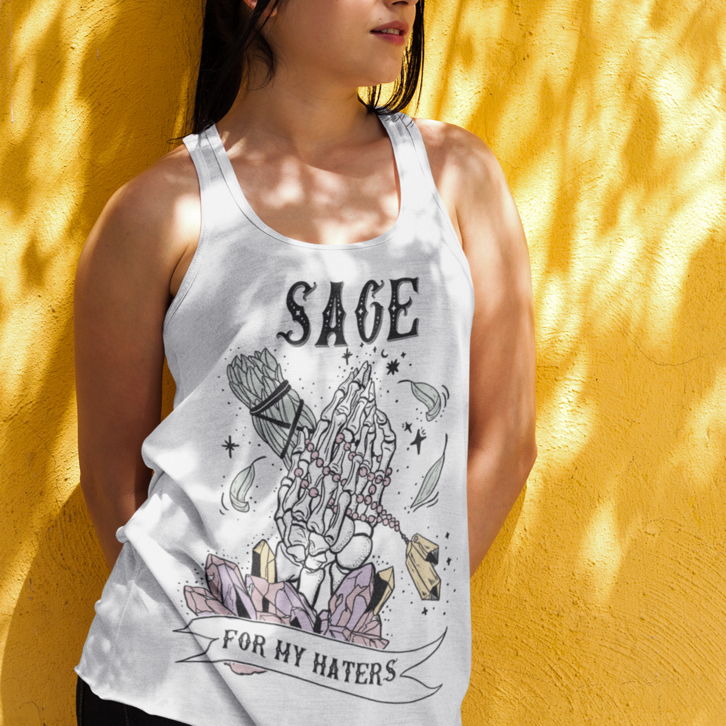 « SAGE FOR MY HATERS » RACERBACK TANK